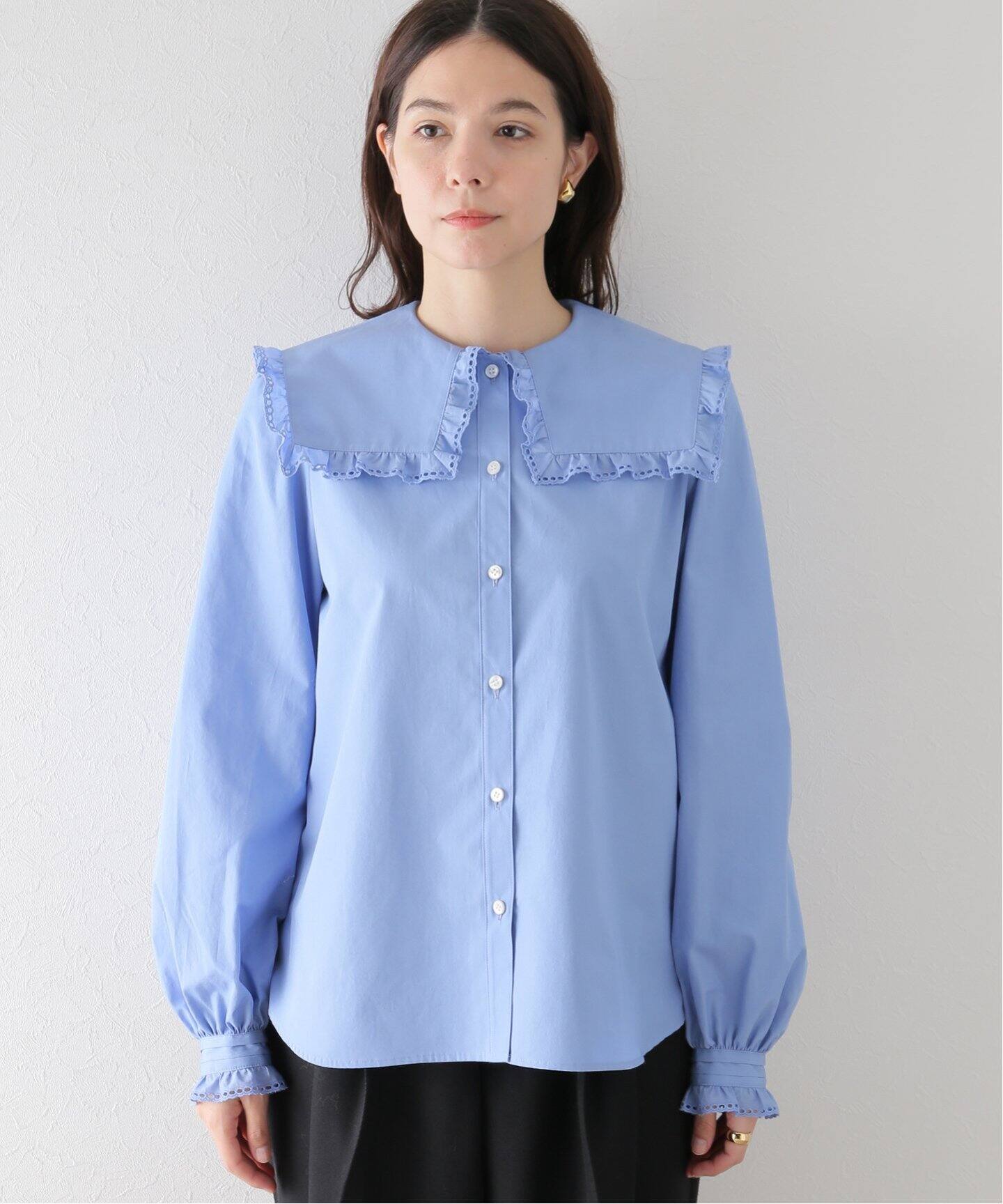Shinzone / シンゾーン】FRILL SAILOR COLLAR BL（シャツ／ブラウス 