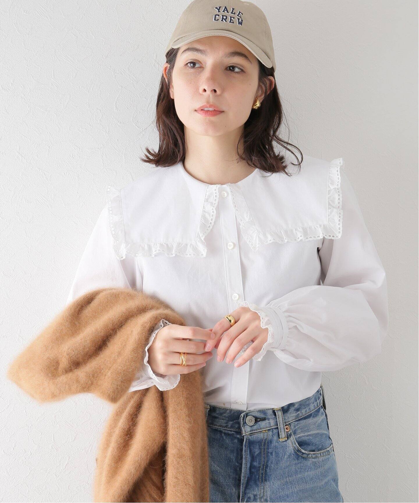 Shinzone / シンゾーン】FRILL SAILOR COLLAR BL（シャツ／ブラウス 