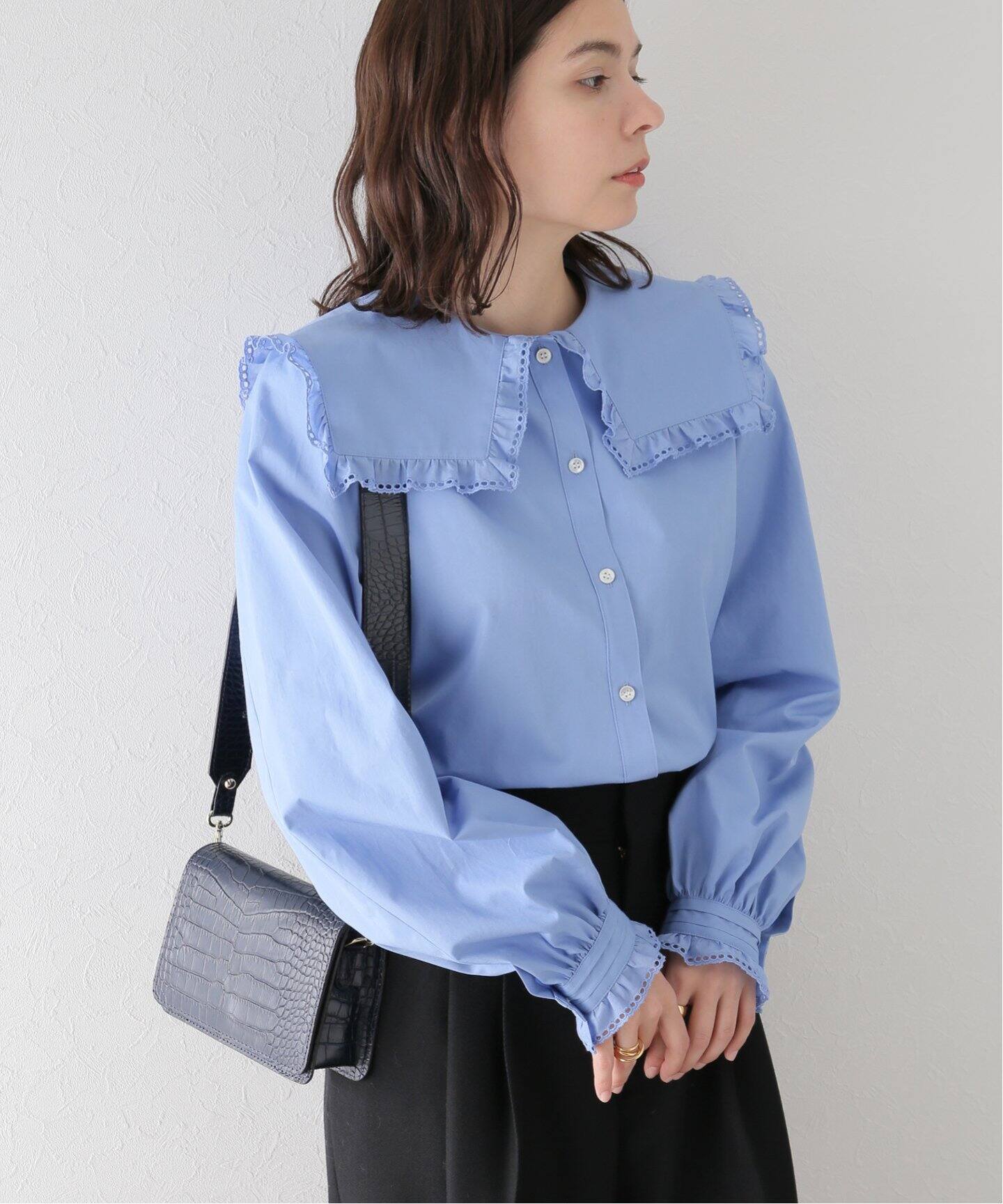 Shinzone / シンゾーン】FRILL SAILOR COLLAR BL（シャツ／ブラウス 