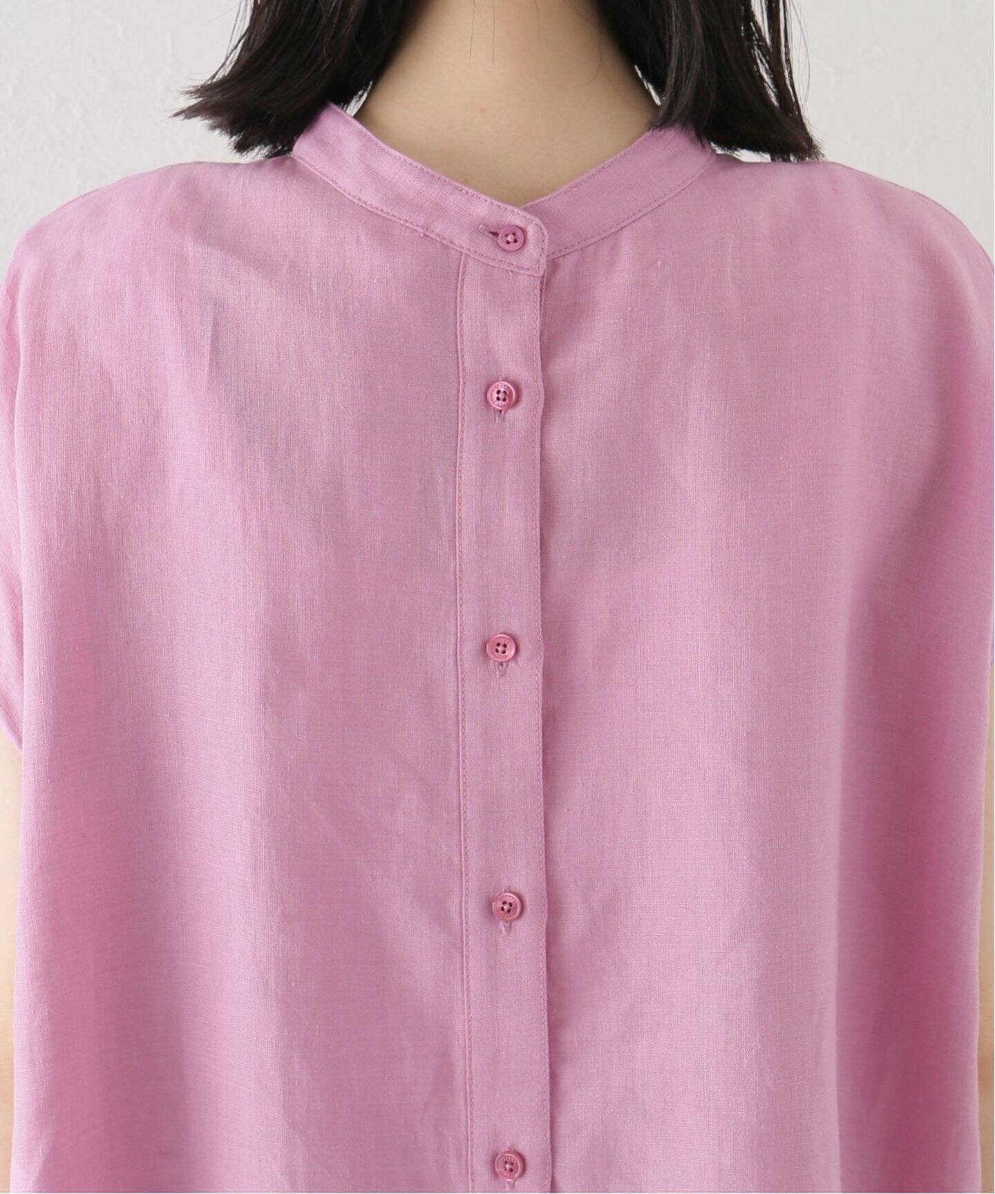 Spick&span 【TICCA / ティッカ】リネンフレンチシャツパープル