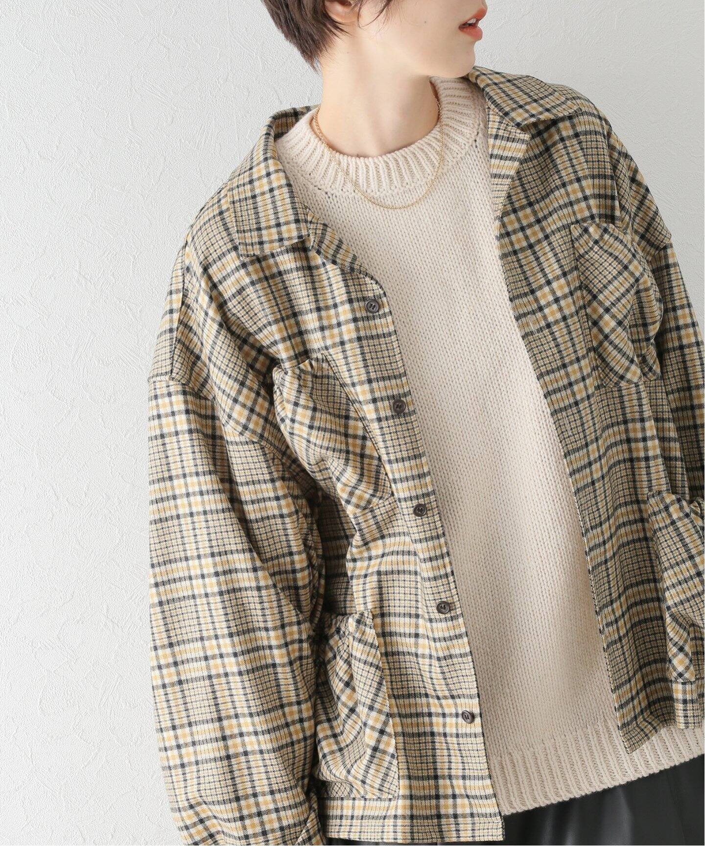 refomed / リフォメッド】WRIST PATCH OPEN COLLAR CHECK SH（シャツ  