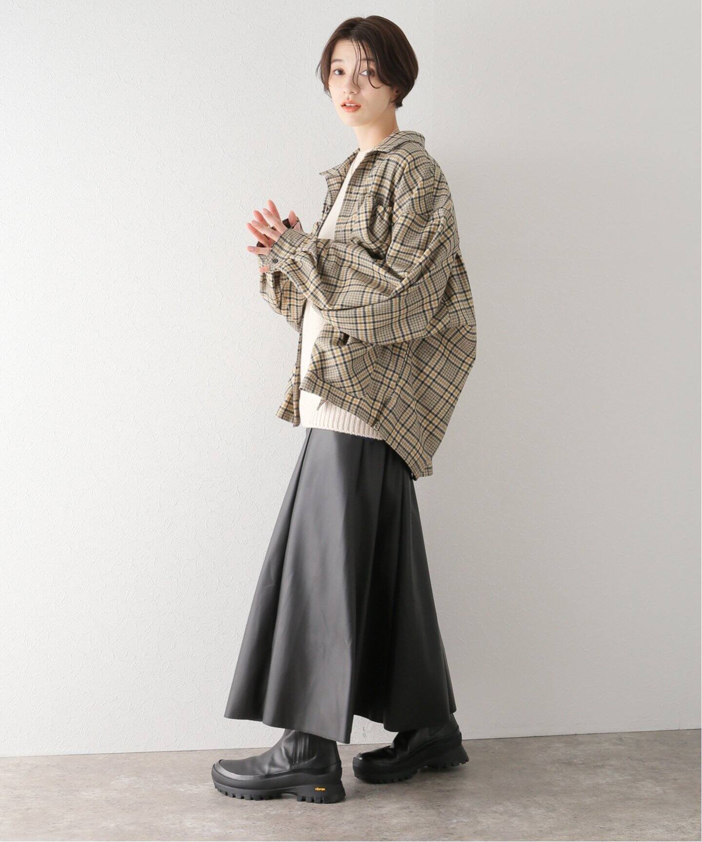 refomed / リフォメッド】WRIST PATCH OPEN COLLAR CHECK SH（シャツ 