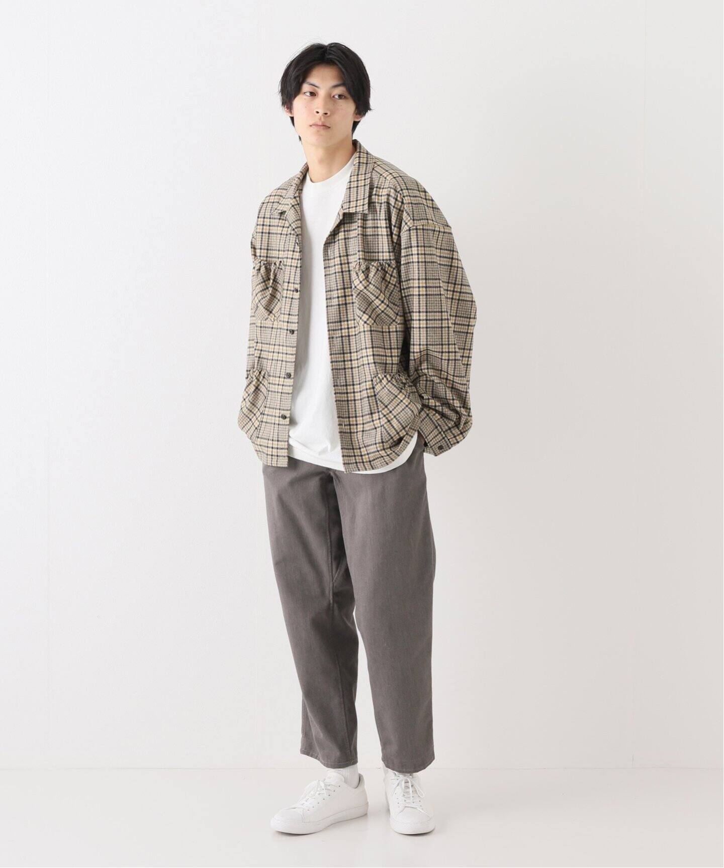 refomed / リフォメッド】WRIST PATCH OPEN COLLAR CHECK SH（シャツ 