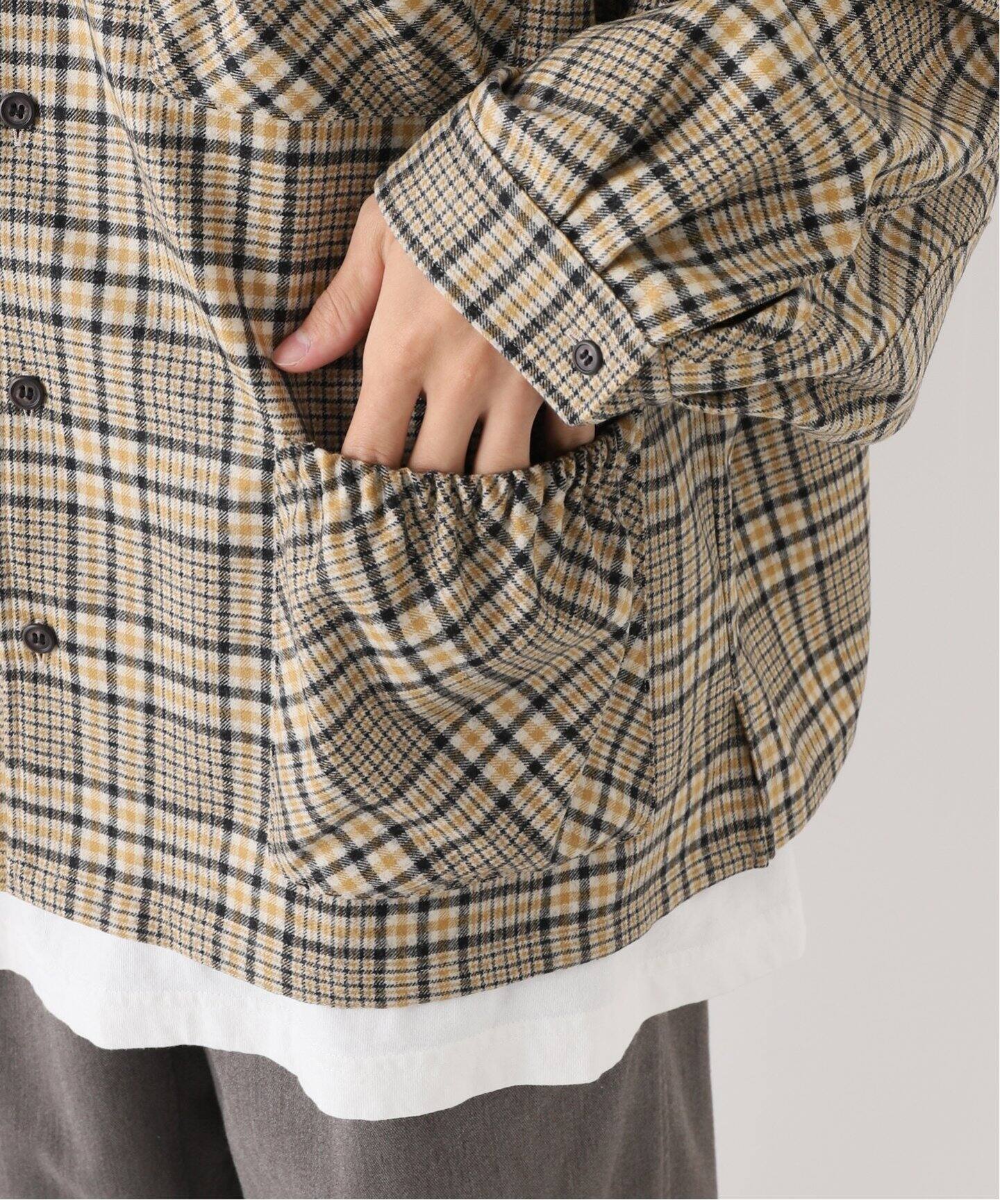 refomed / リフォメッド】WRIST PATCH OPEN COLLAR CHECK SH（シャツ 