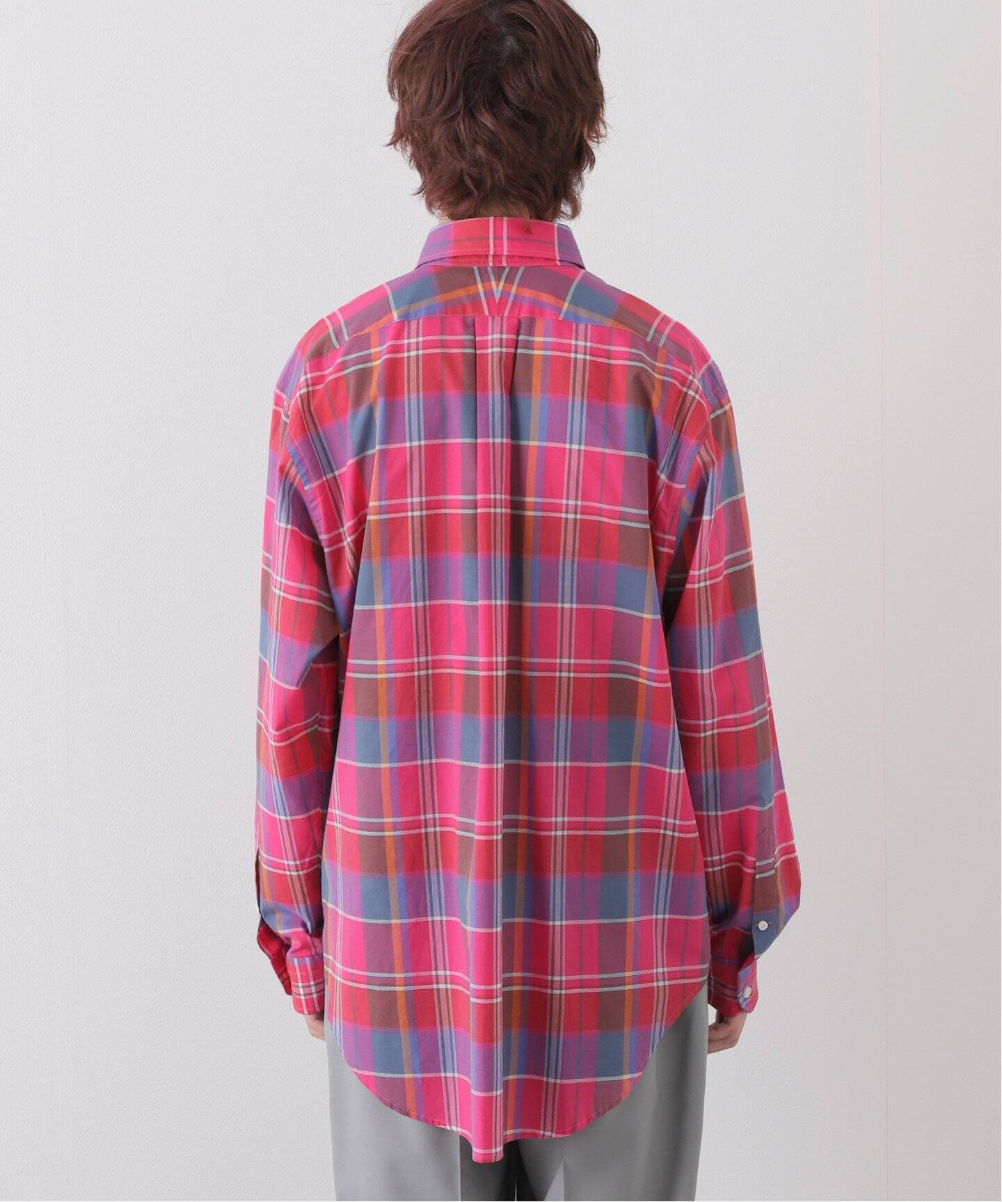 Alen ボタンダウン マドラスチェックシャツ ピンク Edifice エディフィス 公式のファッション通販 Baycrew S Store