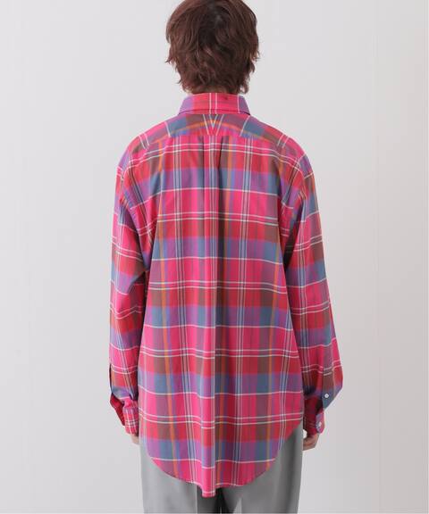 Alen ボタンダウン マドラスチェックシャツ ピンク Edifice エディフィス 公式のファッション通販 Baycrew S Store