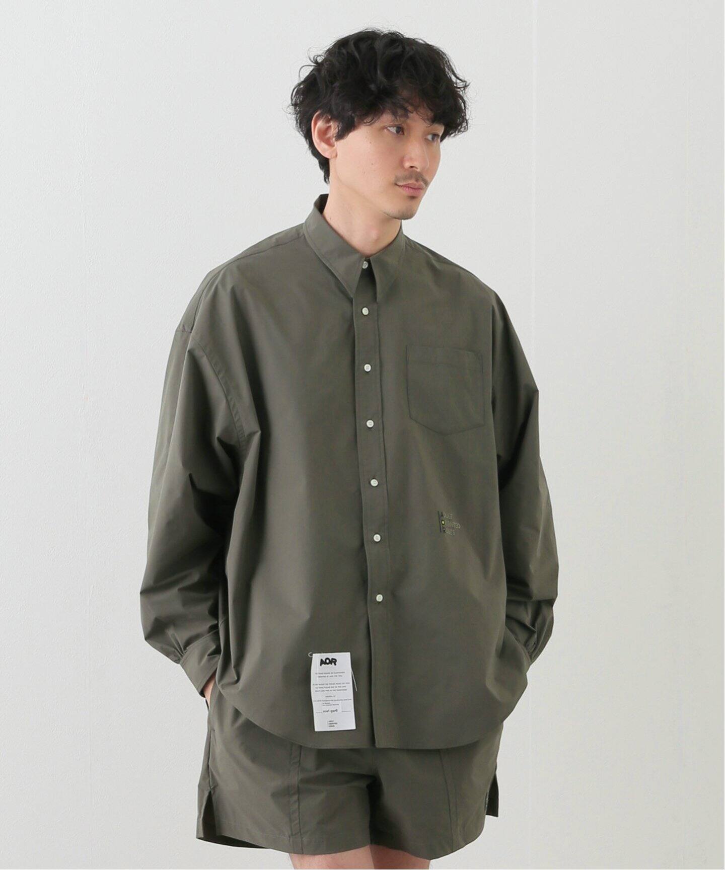 ADULT ORIENTED ROBES】Sunscreen リップストップオーバーサイズシャツ 