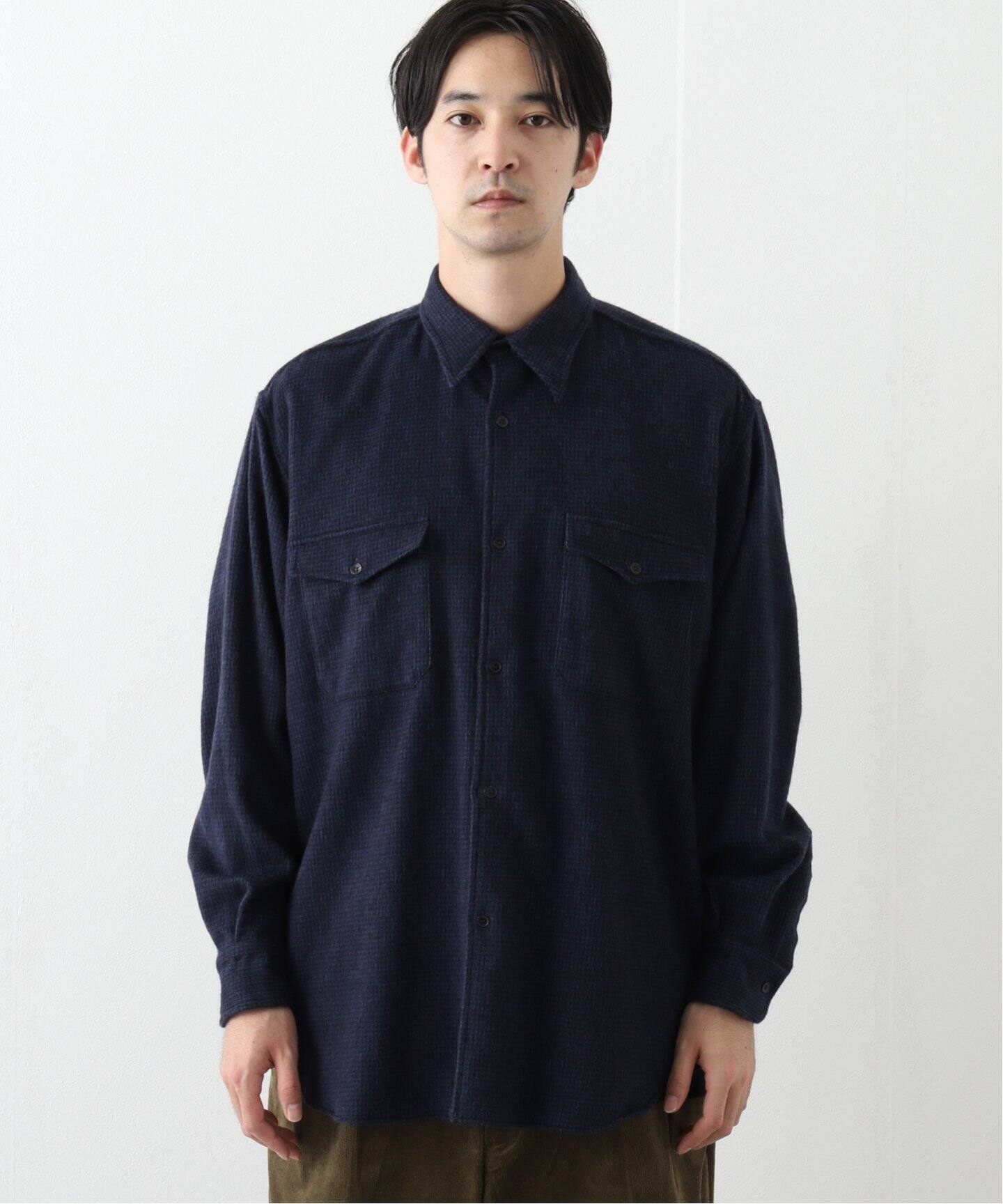 COMOLI / コモリ】 W/CA ハウンドトゥース CPOシャツ（シャツ  