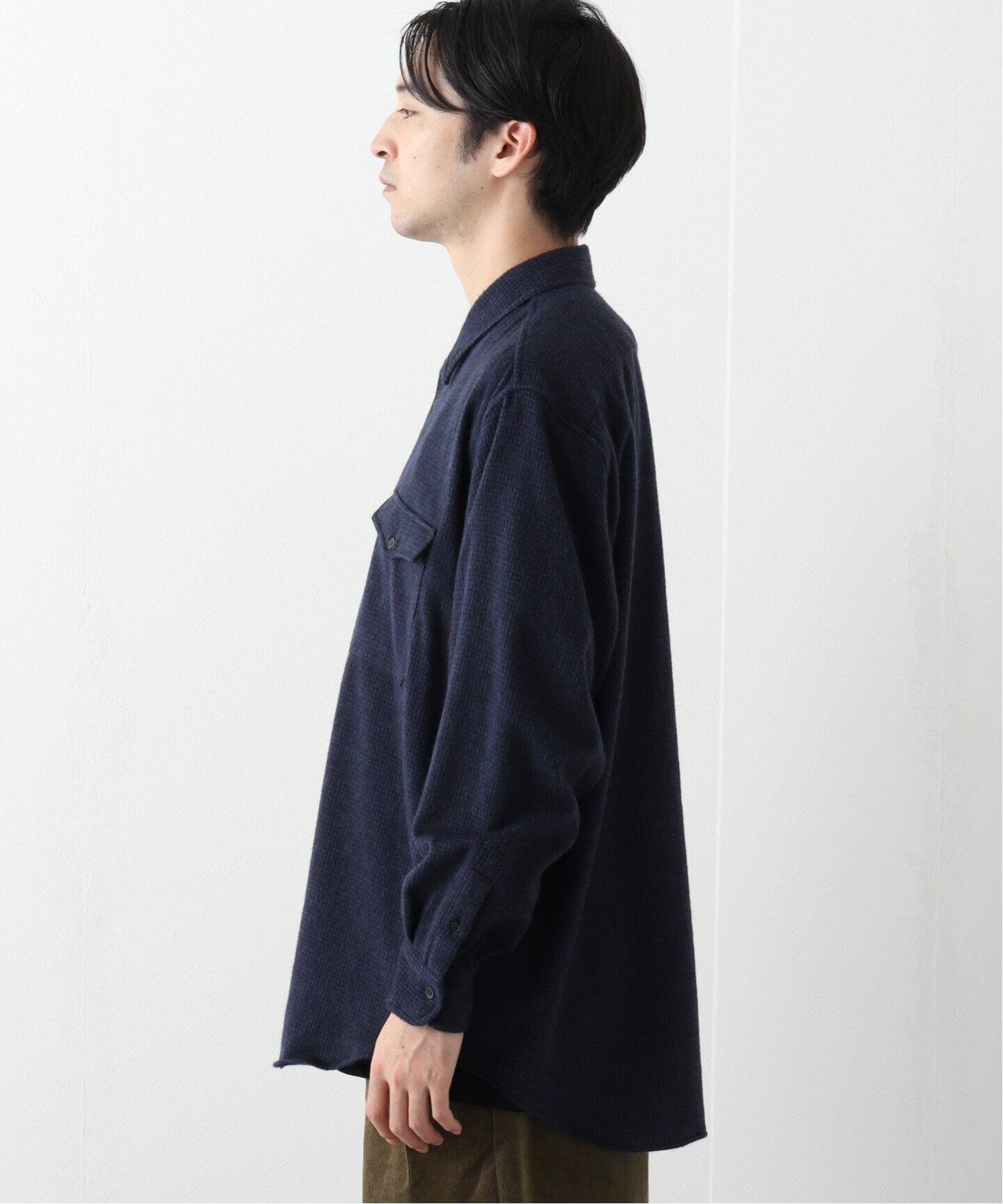 COMOLI / コモリ】 W/CA ハウンドトゥース CPOシャツ（シャツ 