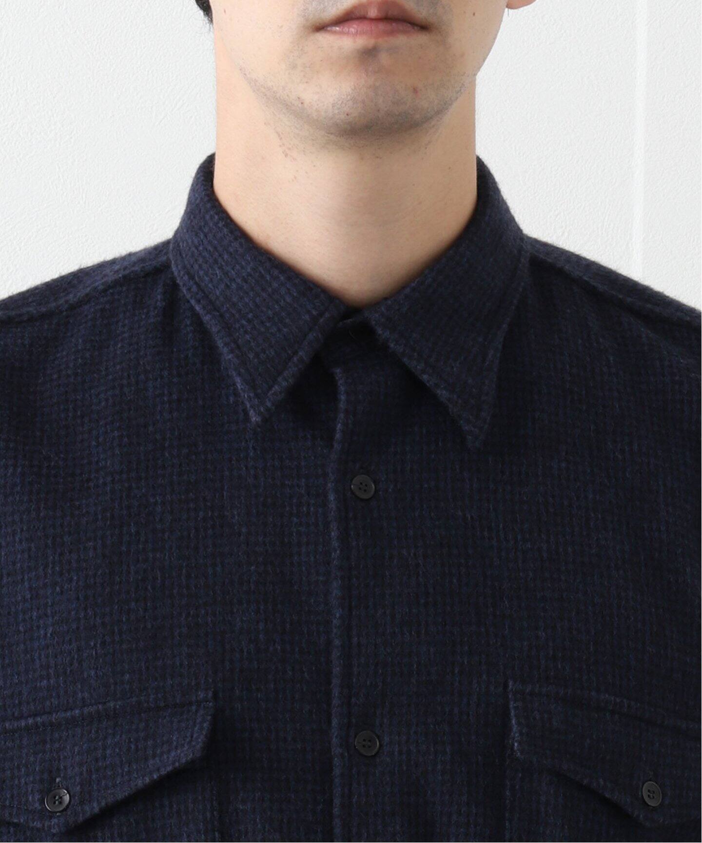 COMOLI / コモリ】 W/CA ハウンドトゥース CPOシャツ（シャツ 