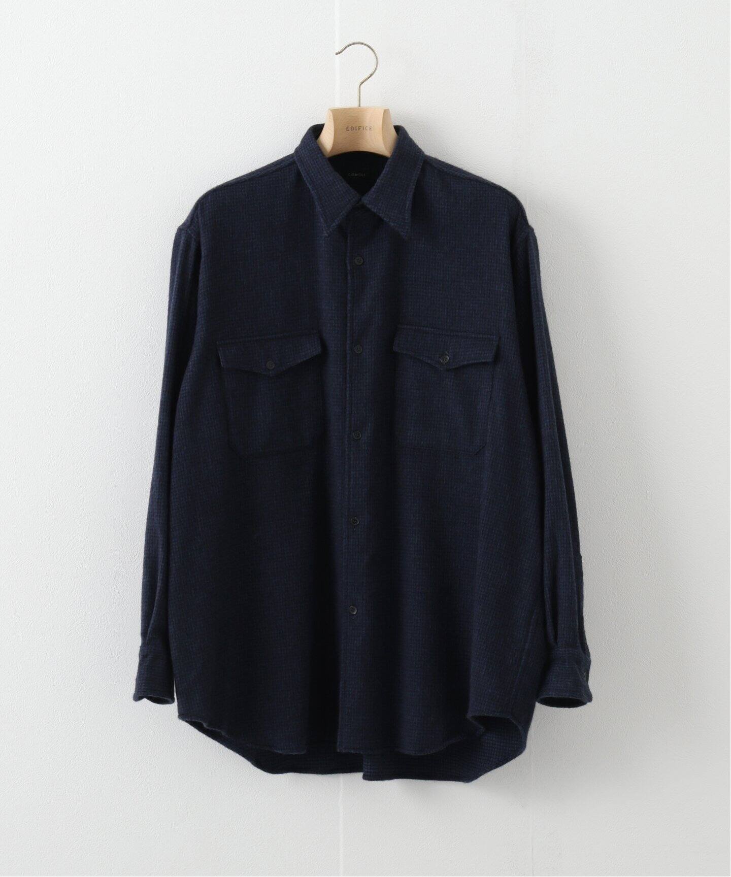 COMOLI / コモリ】 W/CA ハウンドトゥース CPOシャツ（シャツ 