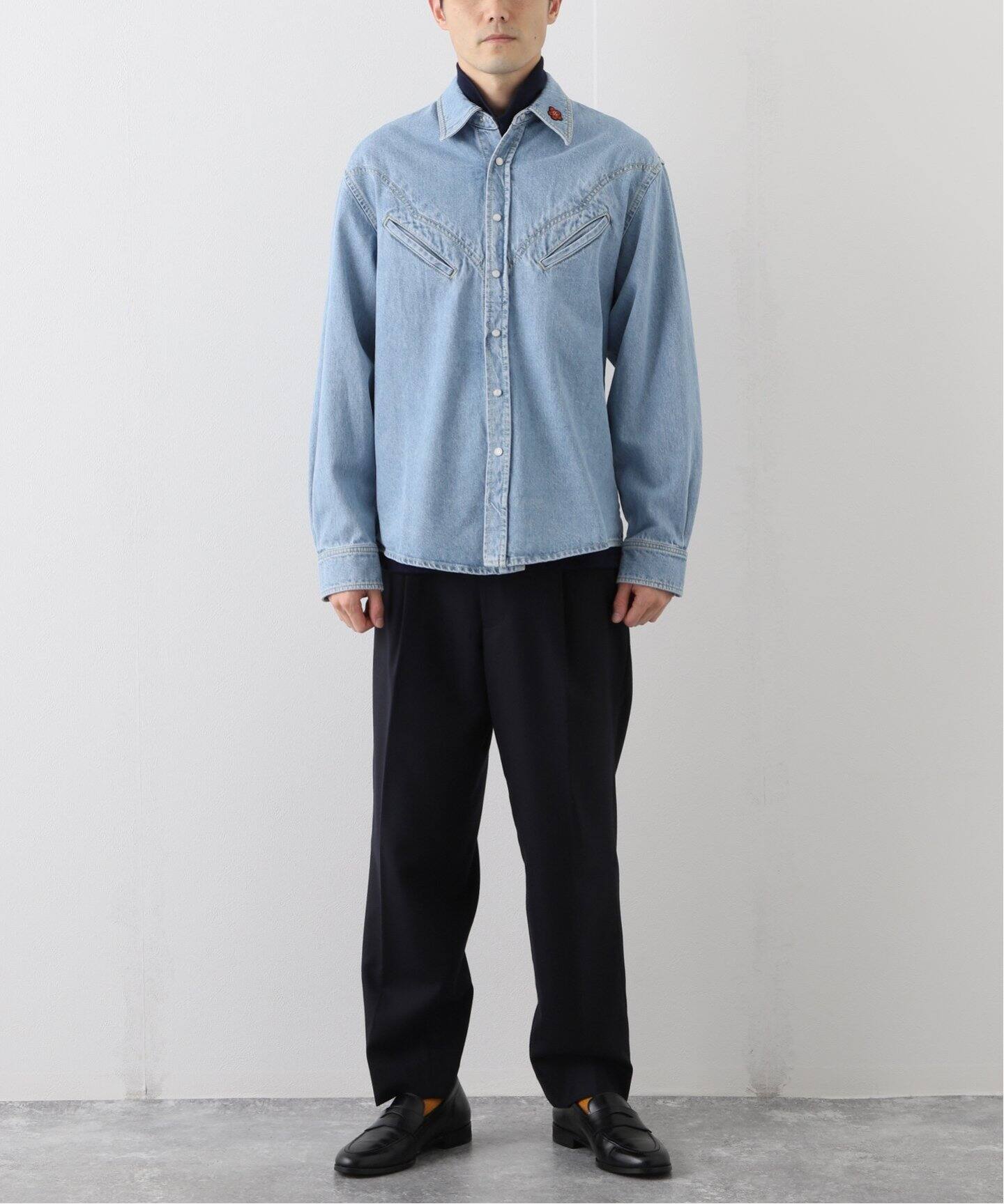 KENZO / ケンゾ―】 WESTERN DENIM SHIRT/Bleach denim（シャツ 