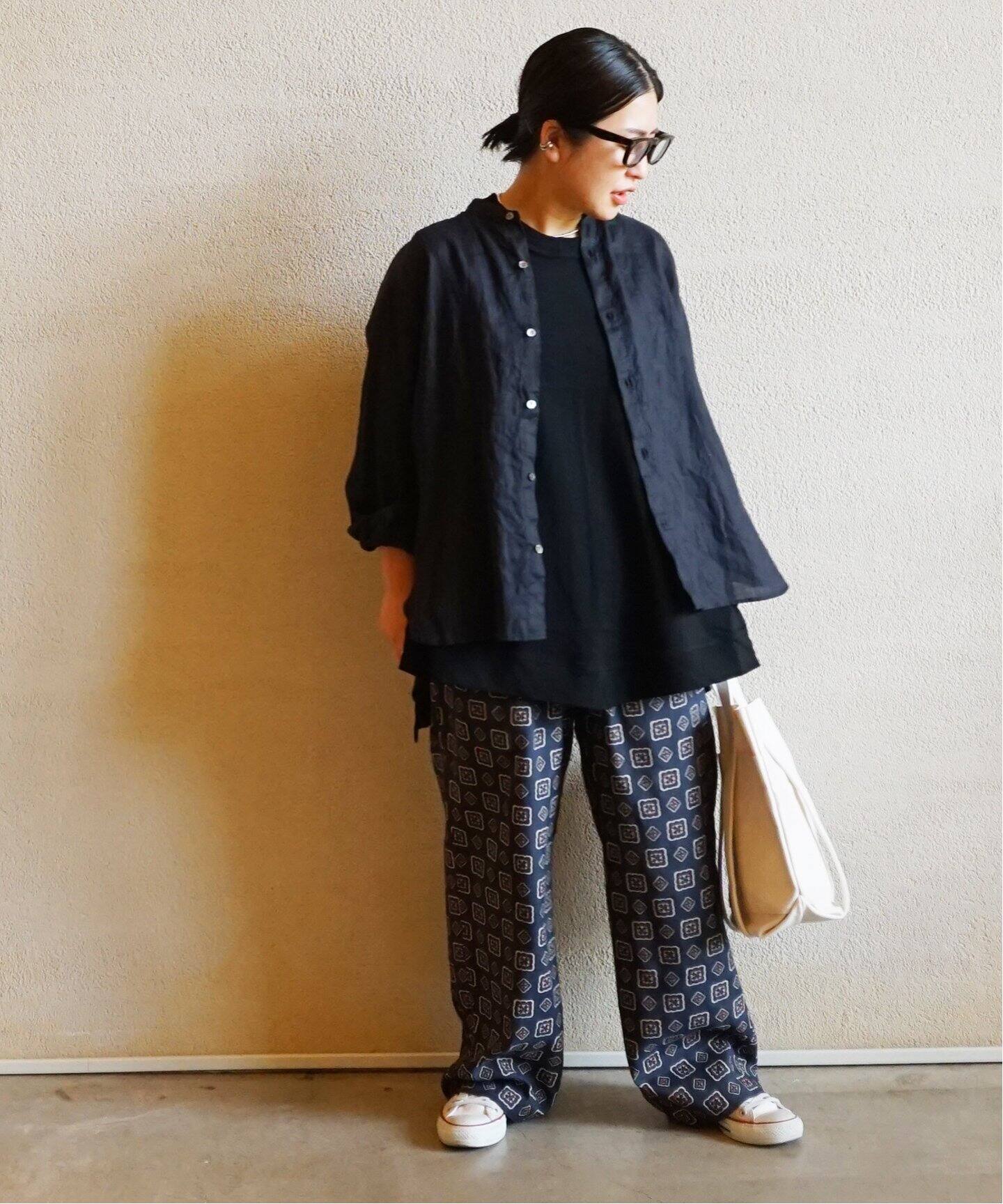 60リネン スタンドカラーシャツ（シャツ／ブラウス）｜journal 