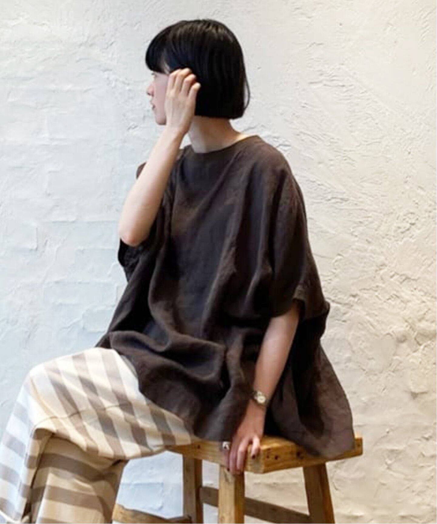 60リネンワッシャー ポンチョ（シャツ／ブラウス）｜journal standard 