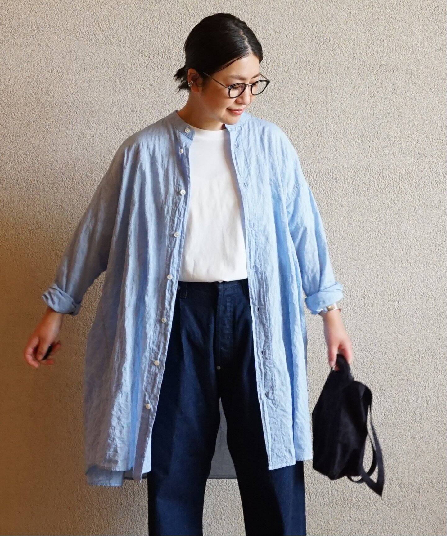 シャーリングローン スタンドチュニック（シャツ／ブラウス）｜journal 