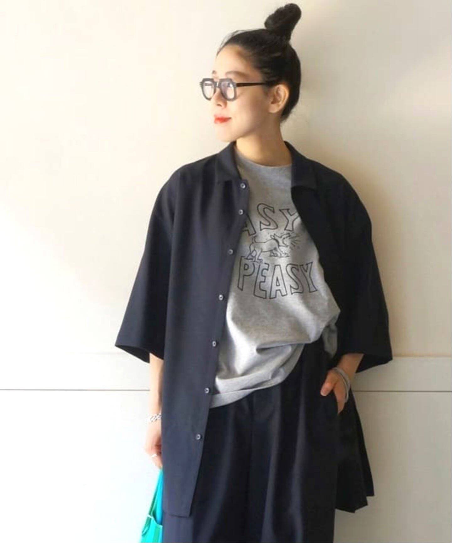 ATON/エイトン】WOOL CARAMEL PIQUET OVER SHIRT（シャツ／ブラウス 