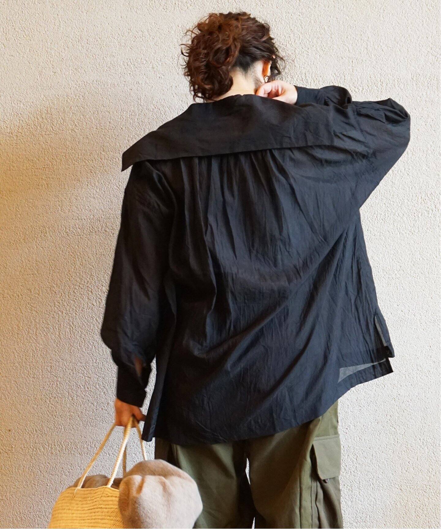 TOUJOURS / トゥジュー】 CO/SI KHADI SQUARE COLLAR SHIRT（シャツ 