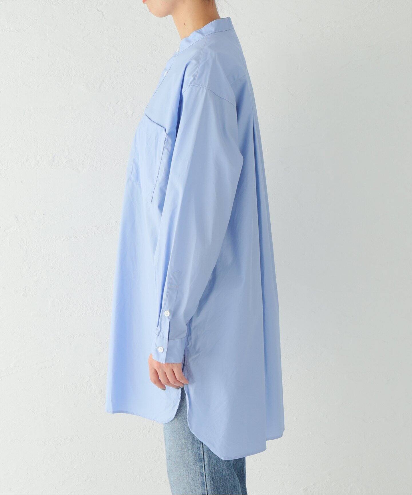 TOUJOURS / トゥジュー】COTTON POPLIN CLASSIC BAND SOLL（シャツ 