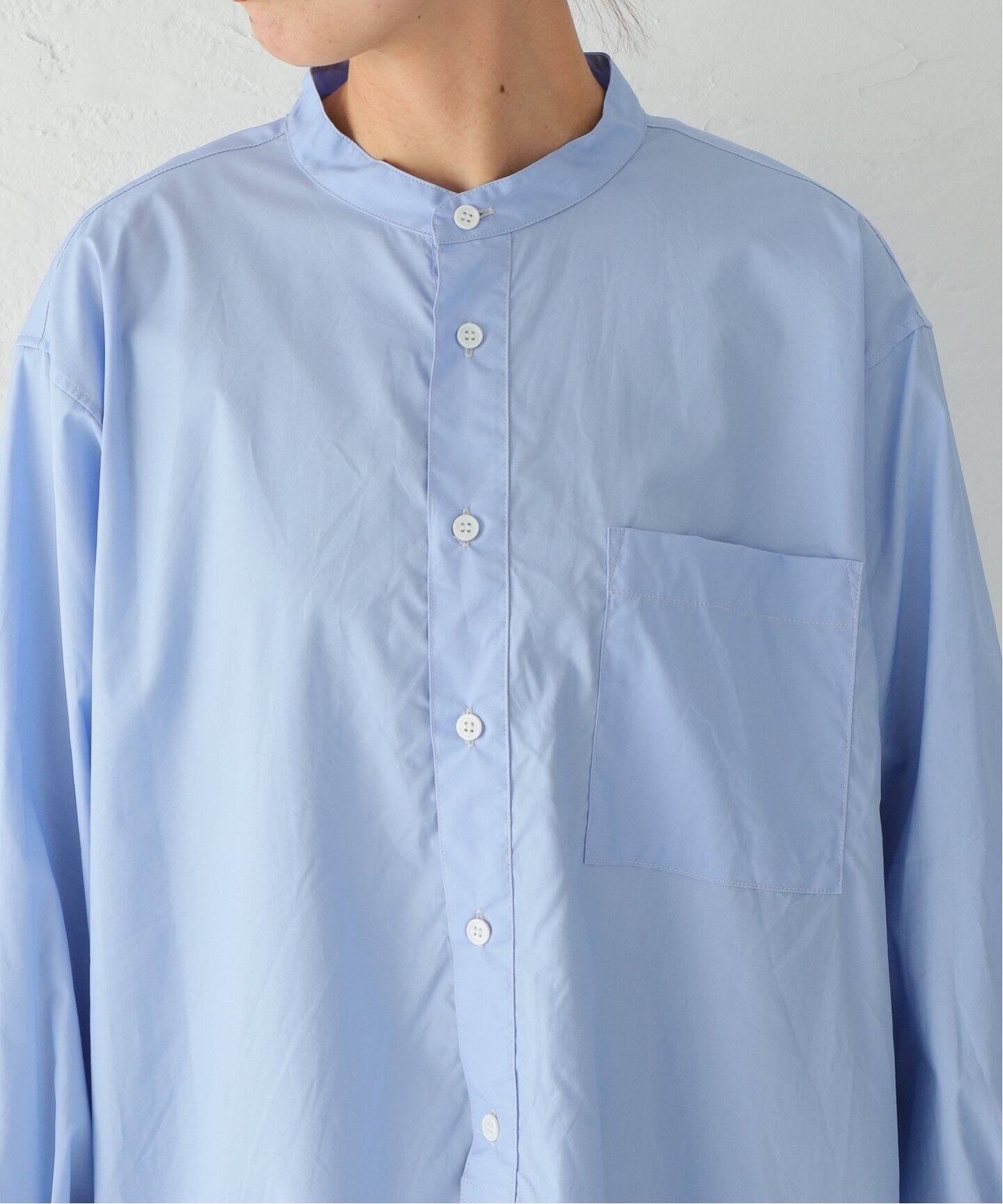 TOUJOURS / トゥジュー】COTTON POPLIN CLASSIC BAND SOLL（シャツ 