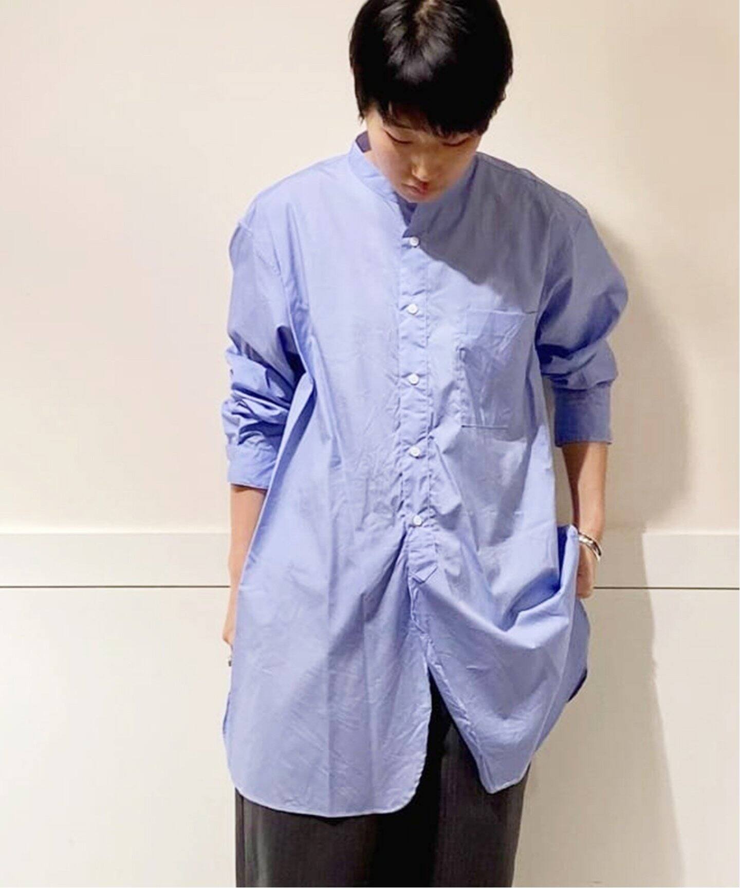 TOUJOURS / トゥジュー】COTTON POPLIN CLASSIC BAND SOLL（シャツ 