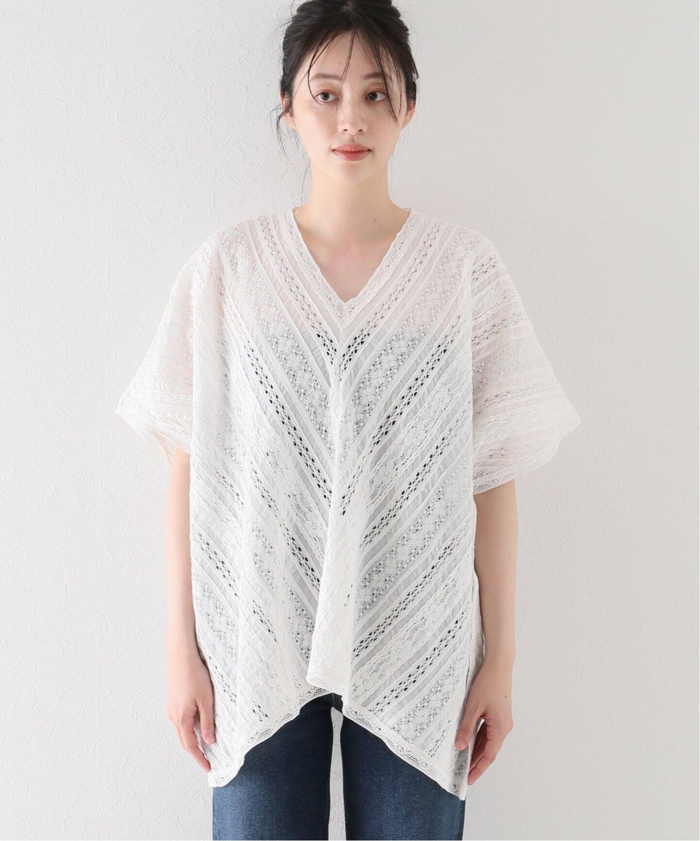 SOIL/ソイル】 ALL LACE PONCHO（シャツ／ブラウス）｜journal 