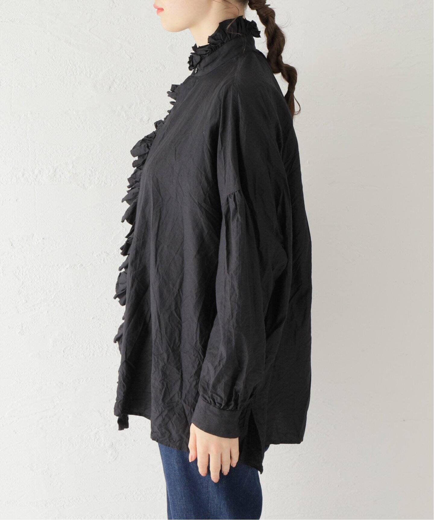 TOUJOURS / トゥジュー】 SI/CO RUFFLE WIDE SHIRT（シャツ／ブラウス 