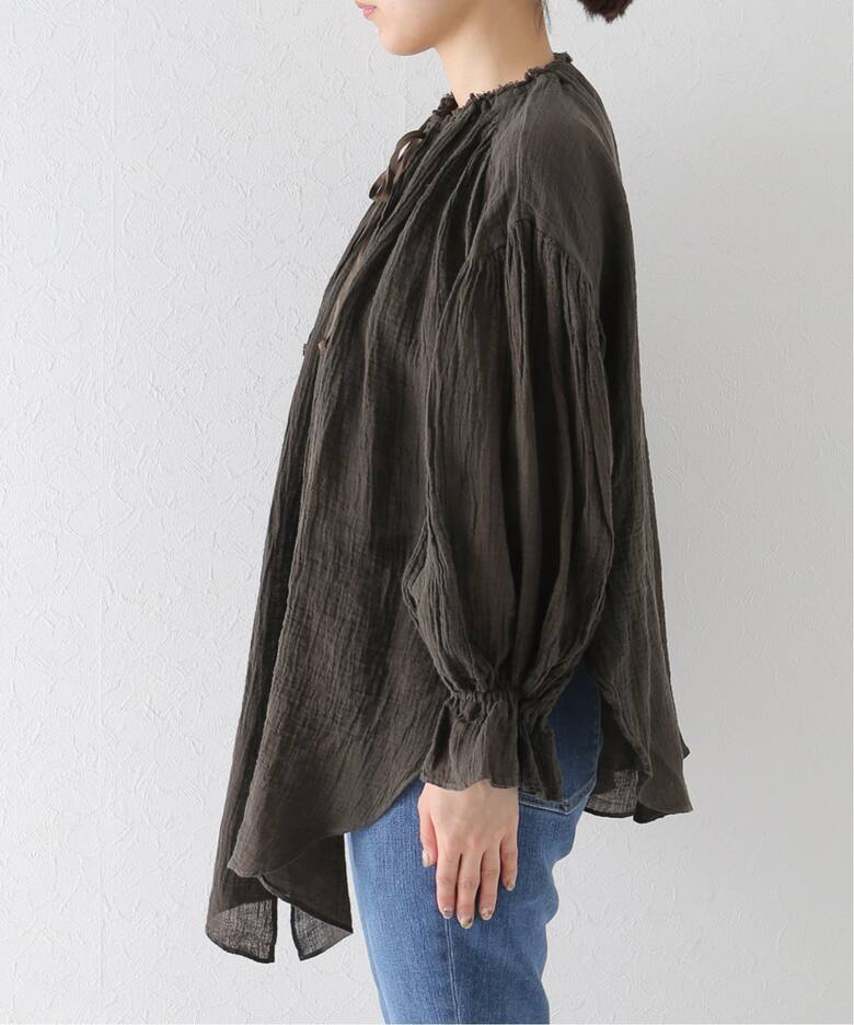 enrica / エンリカ】LINEN OPEN TOP（シャツ／ブラウス）｜journal 