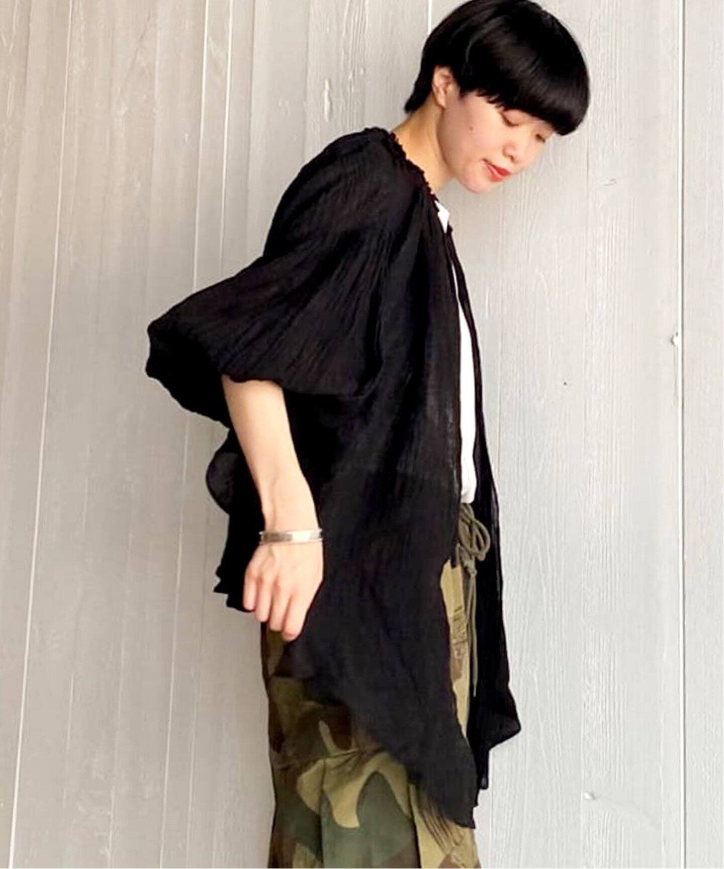 enrica / エンリカ】LINEN OPEN TOP（シャツ／ブラウス）｜journal 