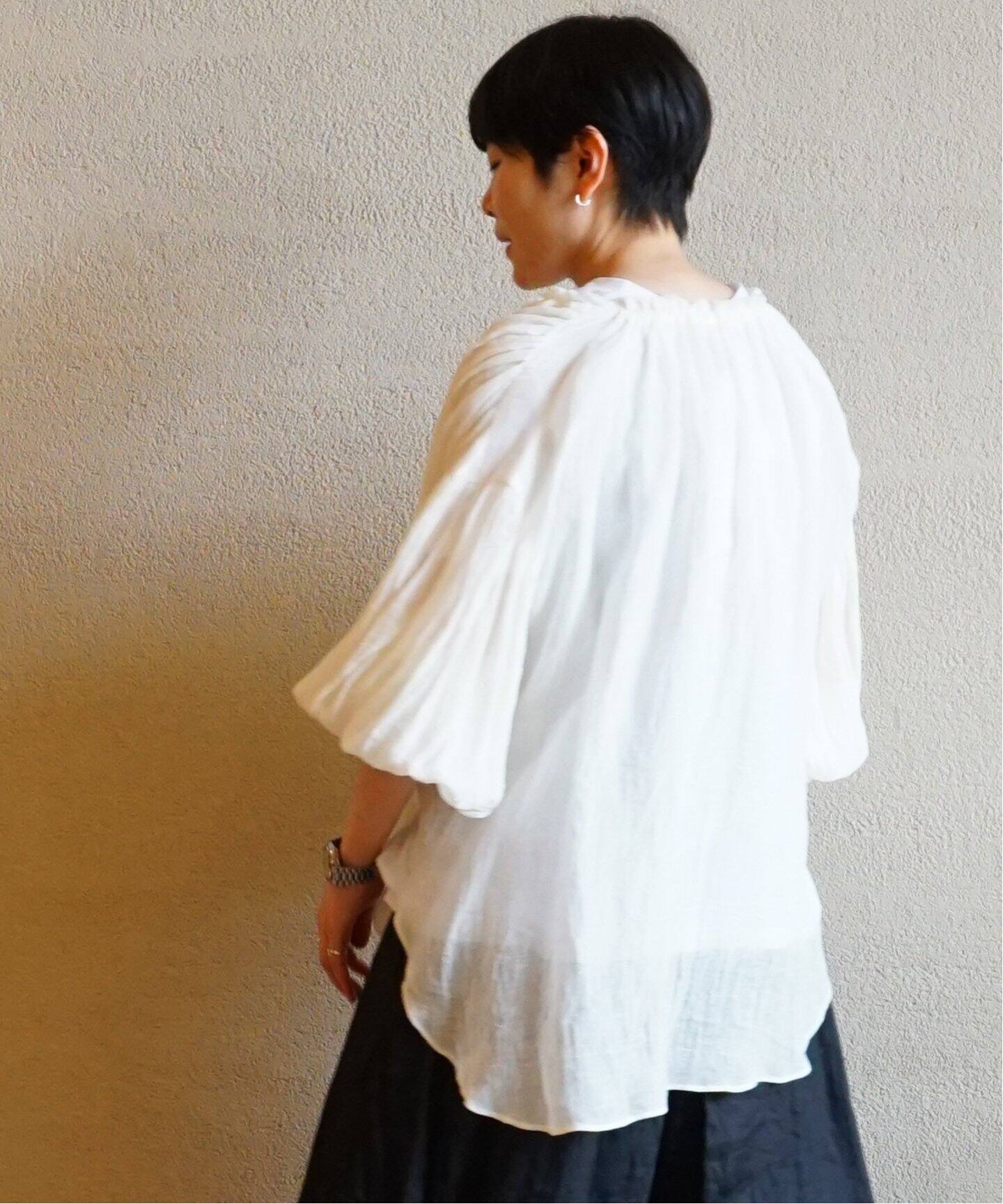 enrica / エンリカ】LINEN OPEN TOP（シャツ／ブラウス）｜journal 