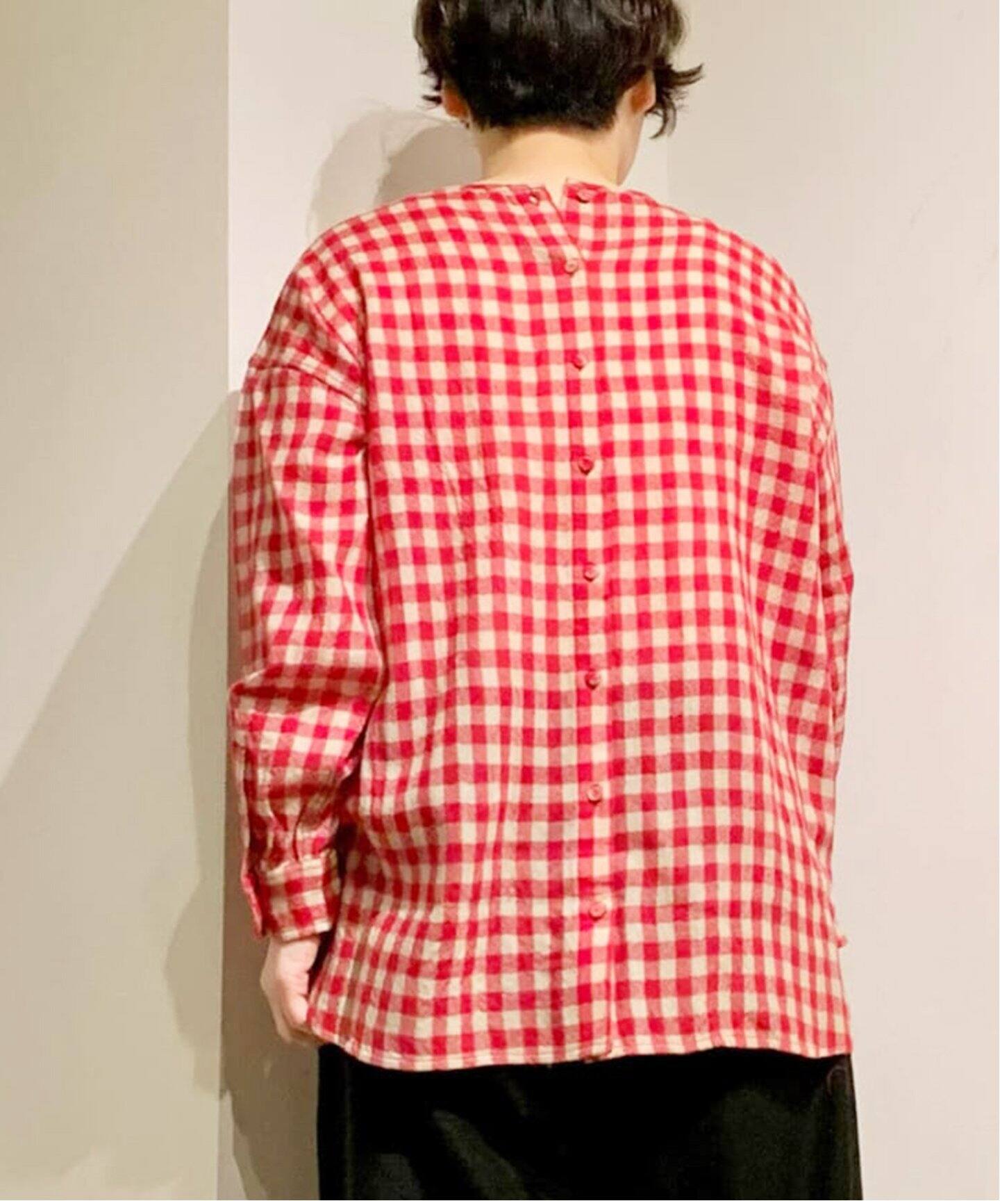OBLI☆セット販売☆ブロックチェックブラウス&ブロックチェックマキシ 