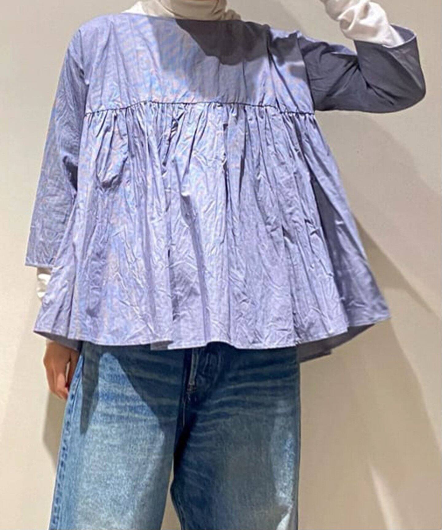apuntob/アプントビー】 GATHERED PULL SHIRT（シャツ／ブラウス - その他