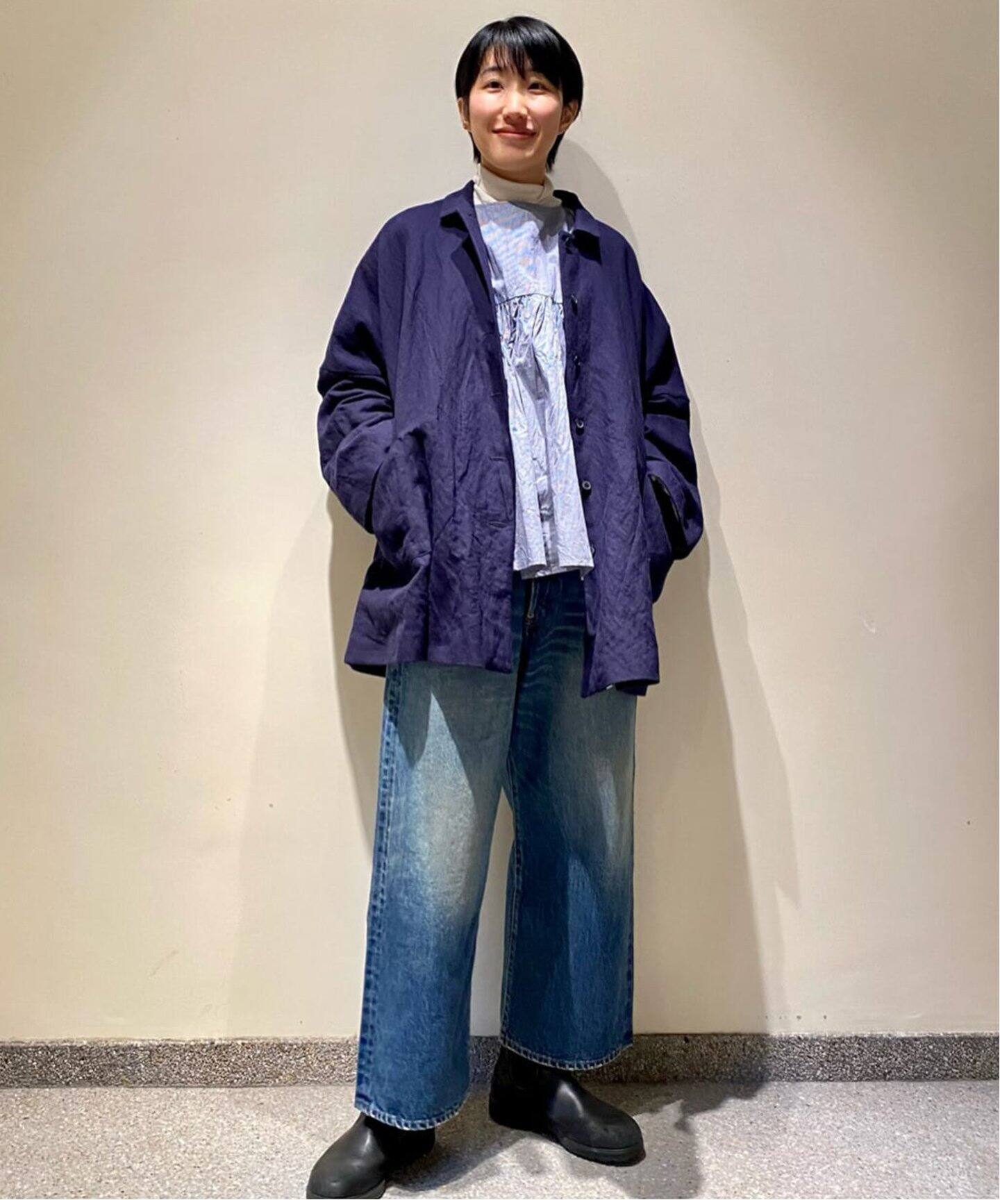 apuntob/アプントビーGATHERED PULL SHIRT
