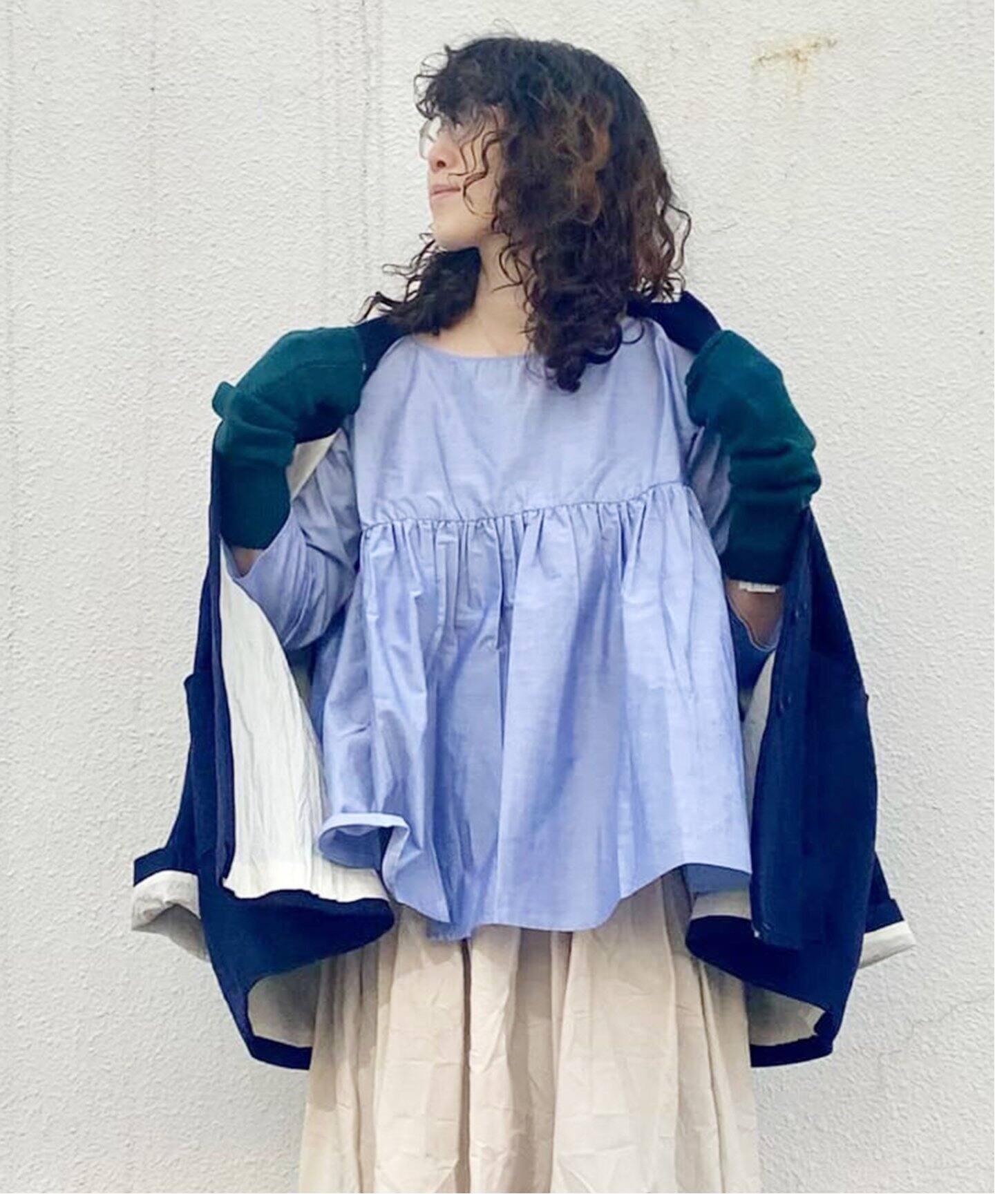 apuntob/アプントビー】 GATHERED PULL SHIRT（シャツ／ブラウス 