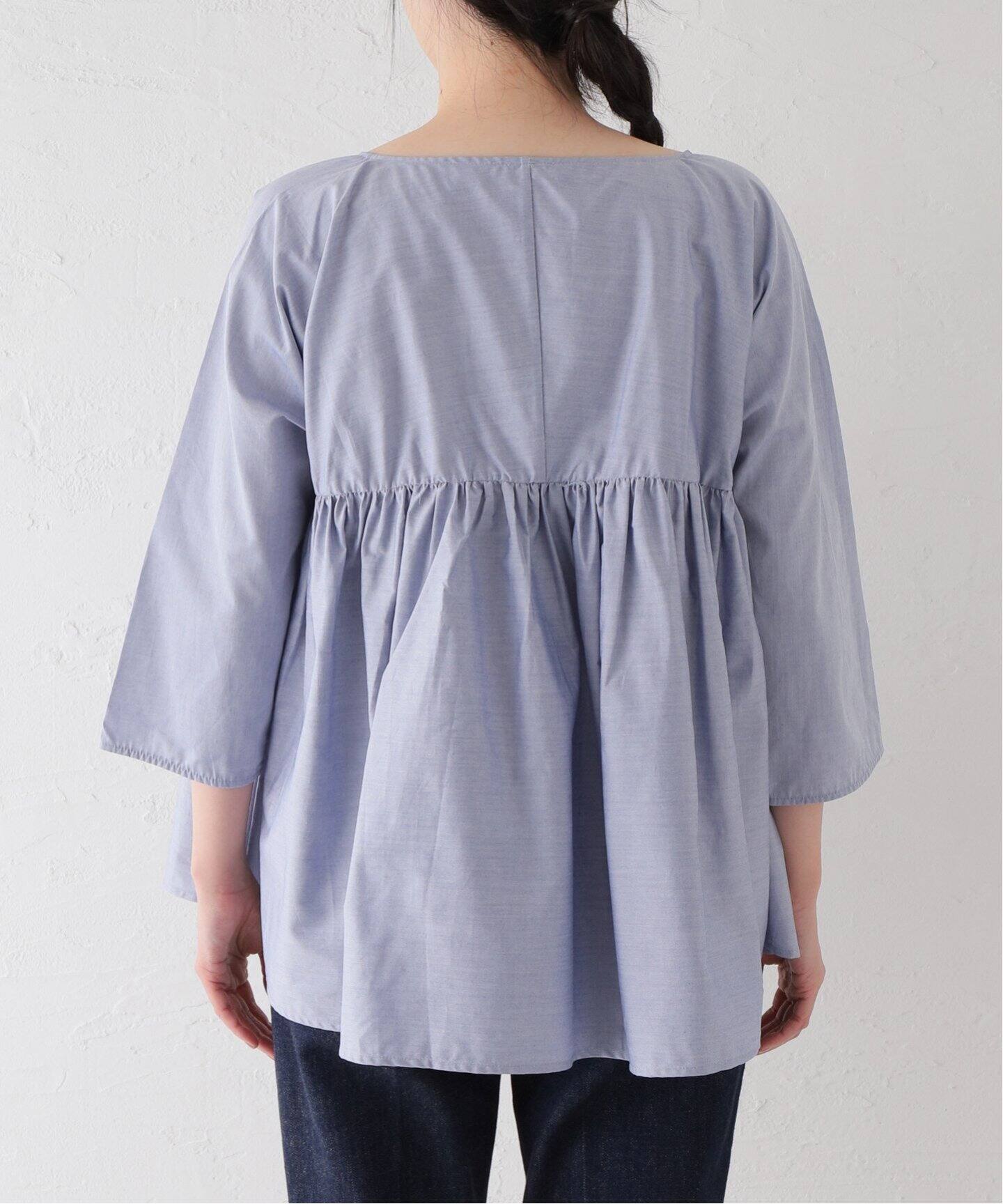 apuntob/アプントビー】 GATHERED PULL SHIRT（シャツ／ブラウス 