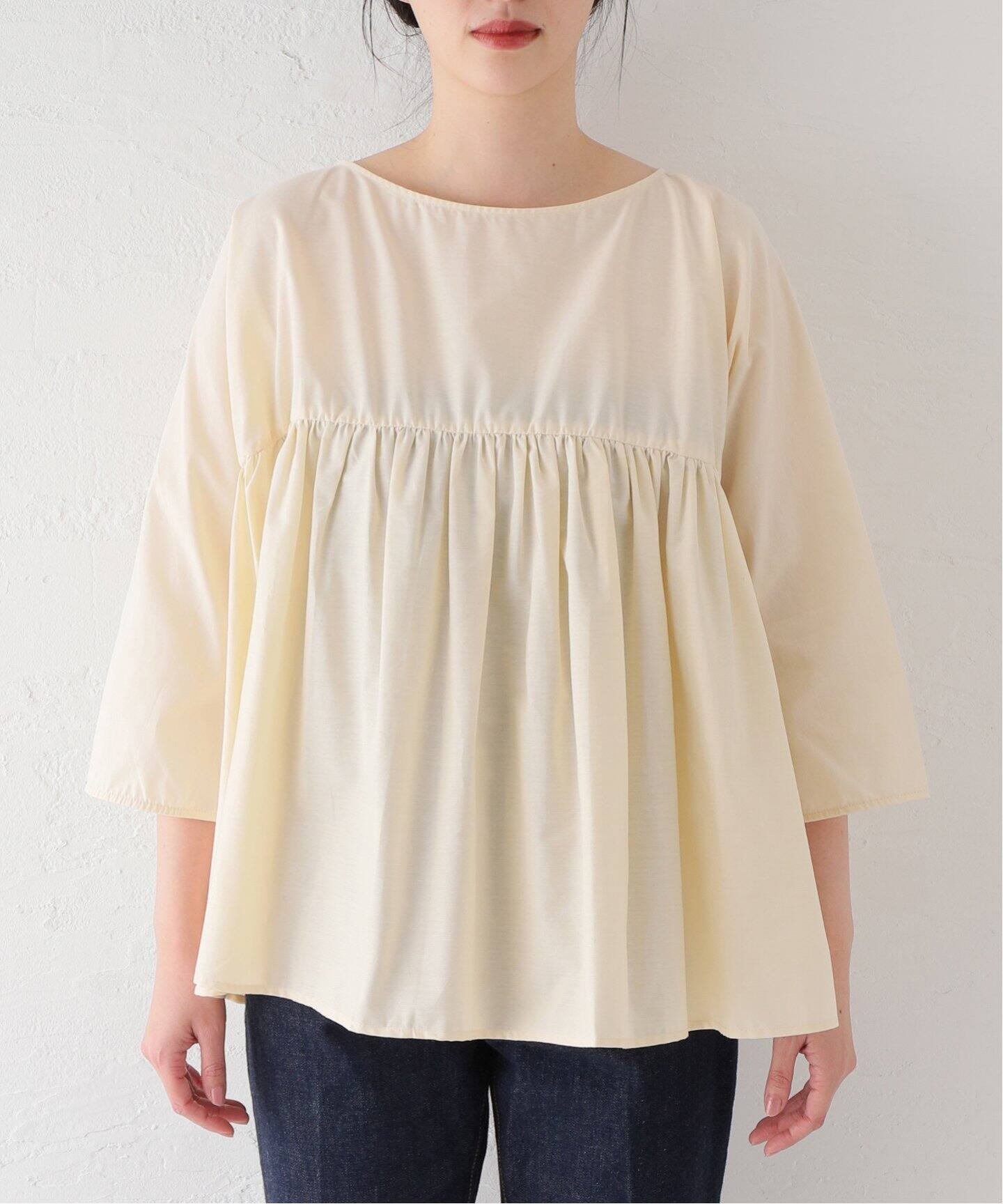 apuntob/アプントビー】 GATHERED PULL SHIRT（シャツ／ブラウス 
