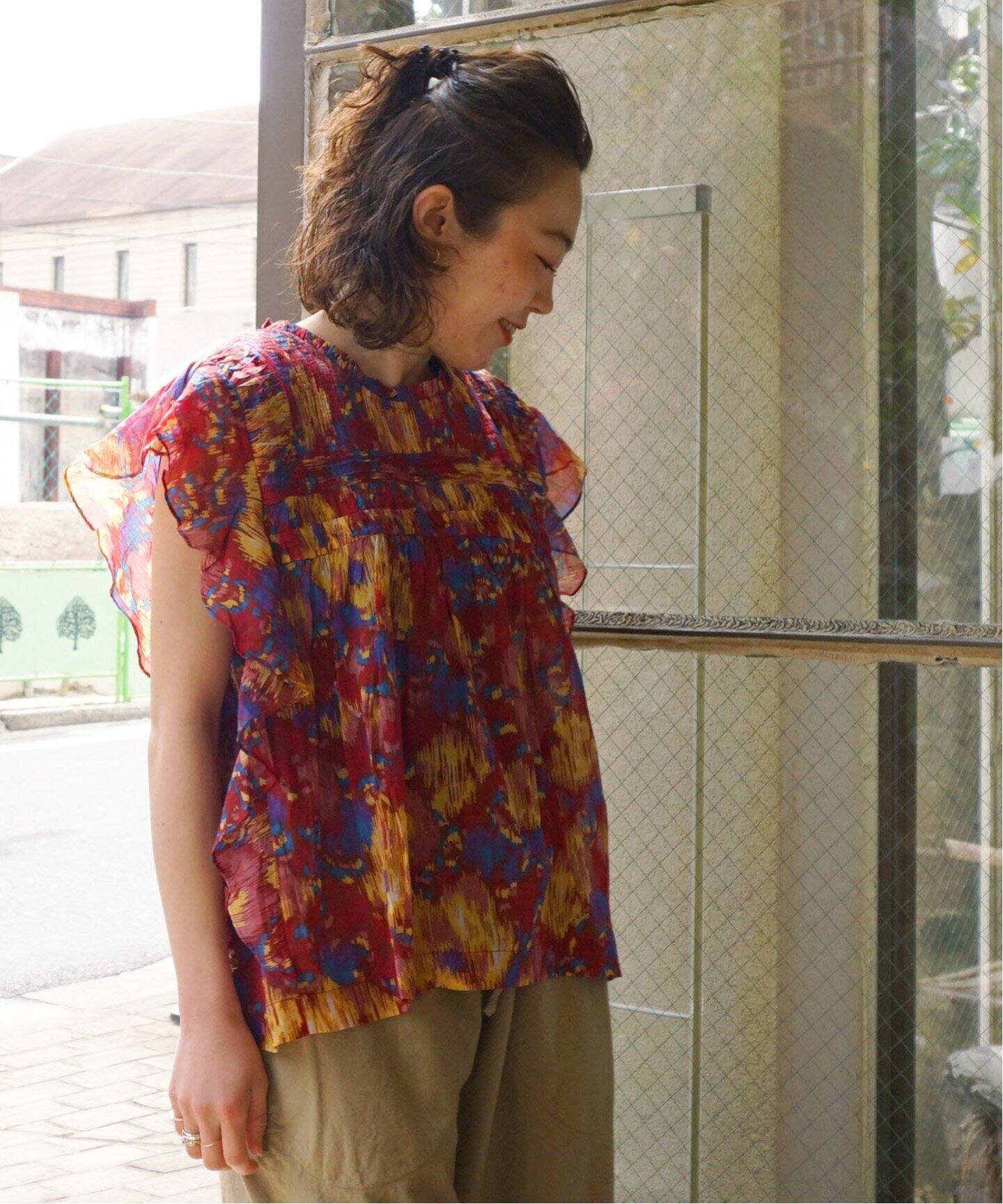 イザベルマランエトワール◇コットン プリントブラウス・スカート  