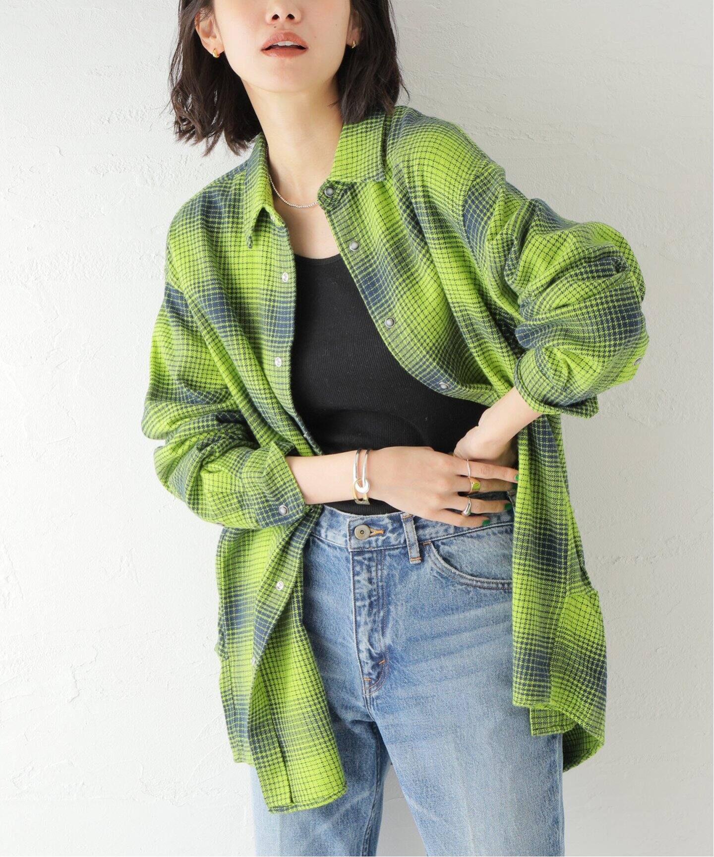 NOMA t.d./ノーマティーディー】 N Ombre Plaid Shirt：シャツ（シャツ 