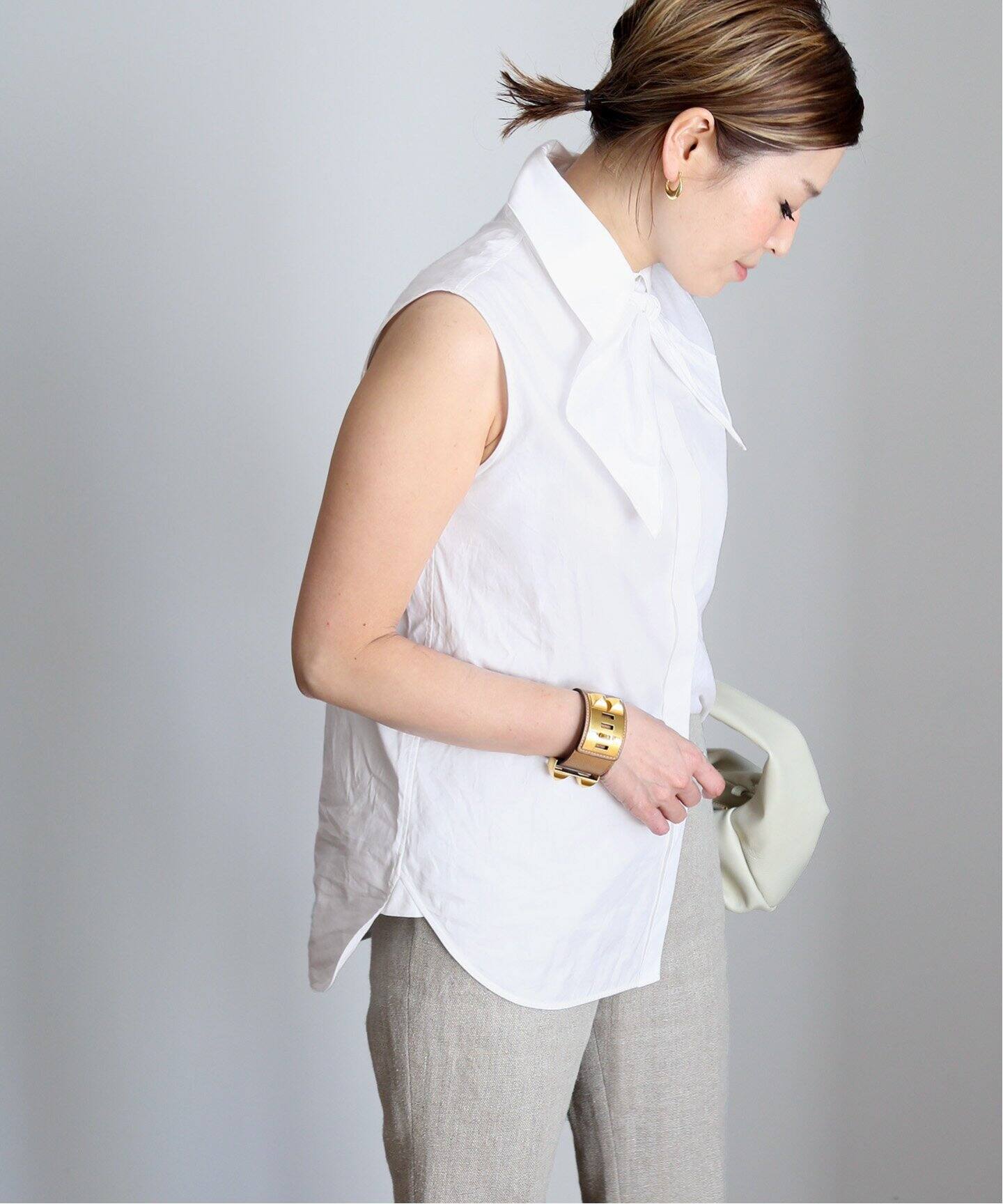 MADISONBLUE/マディソンブルー】SLEEVELESS TIE ブラウス（シャツ 