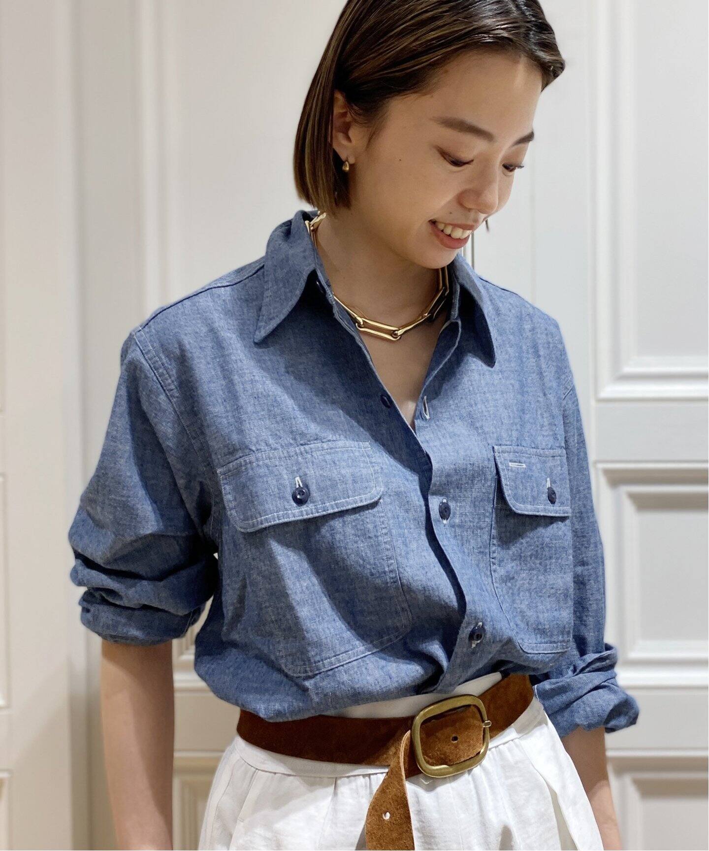 MADISON 静寂 BLUE マディソンブルー ハンプトン ウールシャツ 