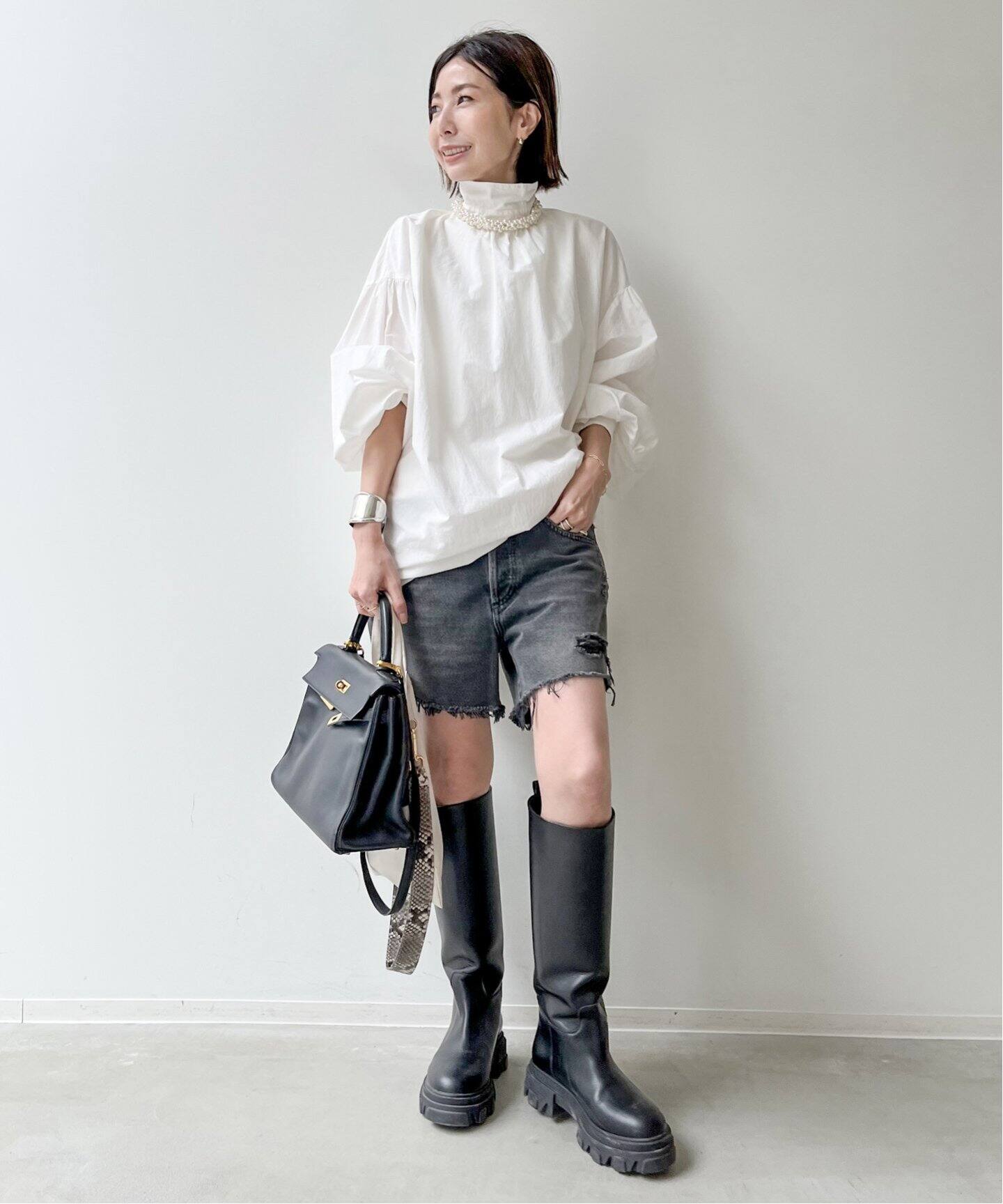 GOOD GRIEF!/グッドグリーフ】Gather Blouse（シャツ／ブラウス）｜L 