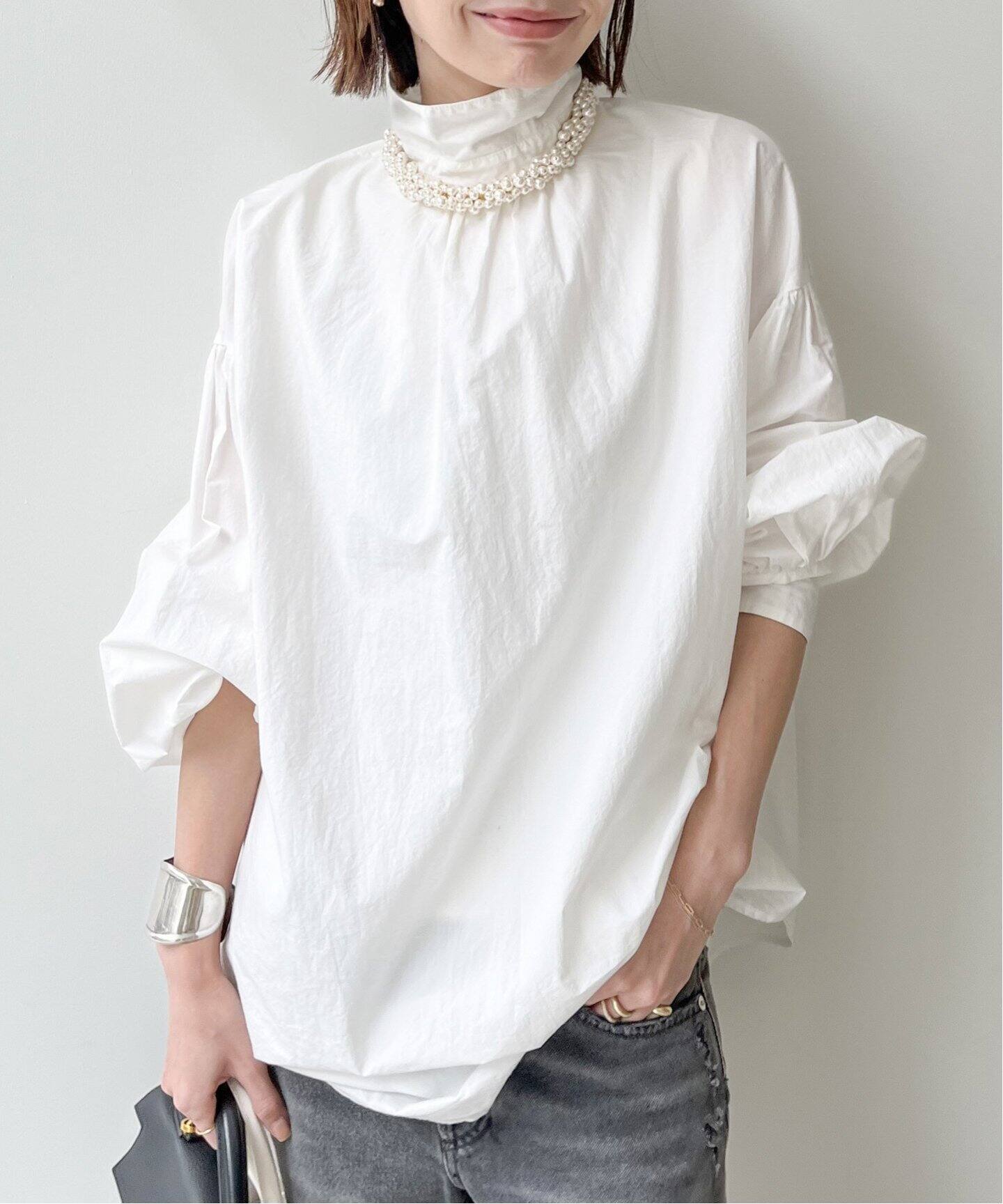 GOOD GRIEF!/グッドグリーフ】Gather Blouse（シャツ／ブラウス）｜L 
