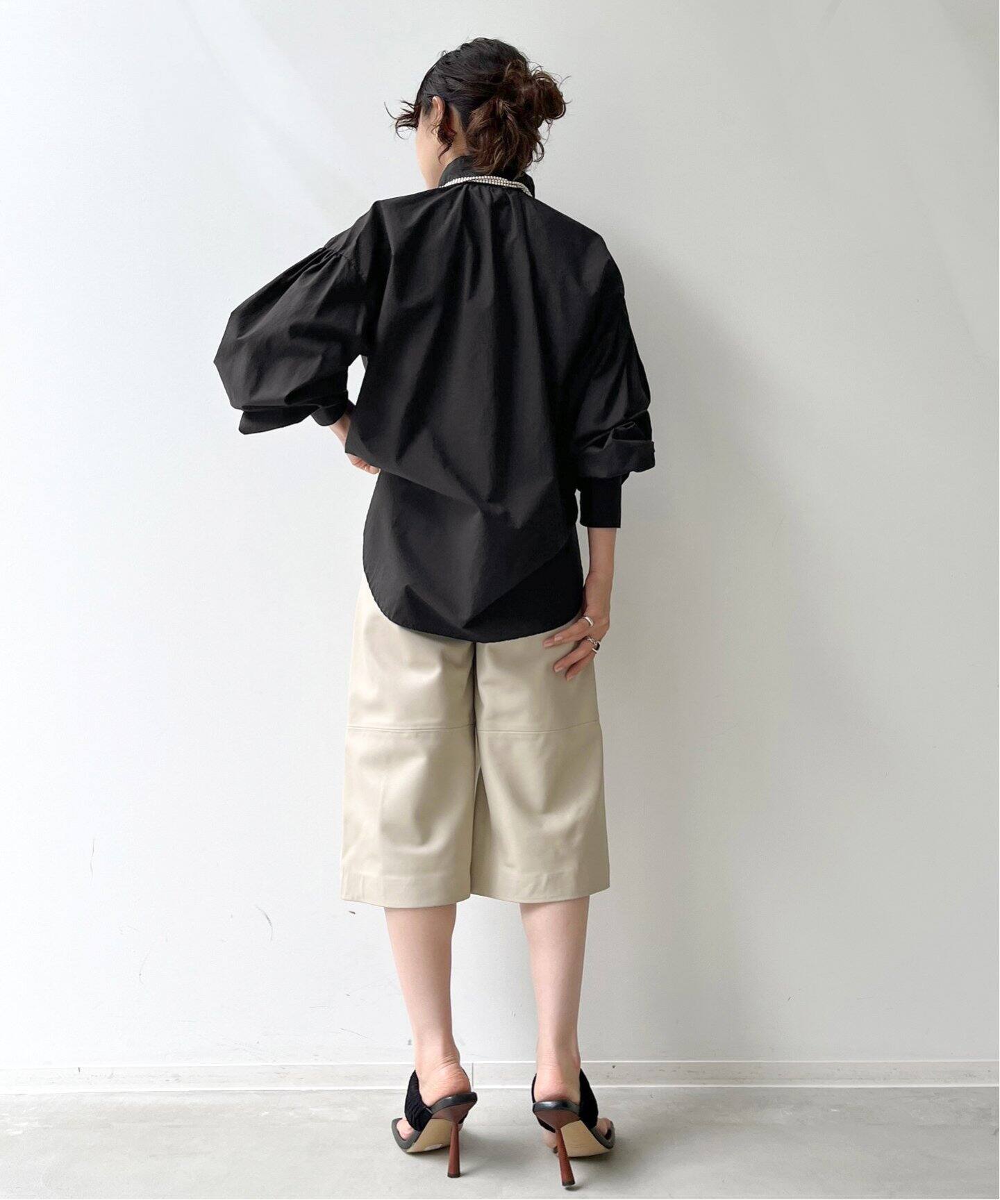 GOOD GRIEF!/グッドグリーフ】Gather Blouse(BLACK)（シャツ／ブラウス 