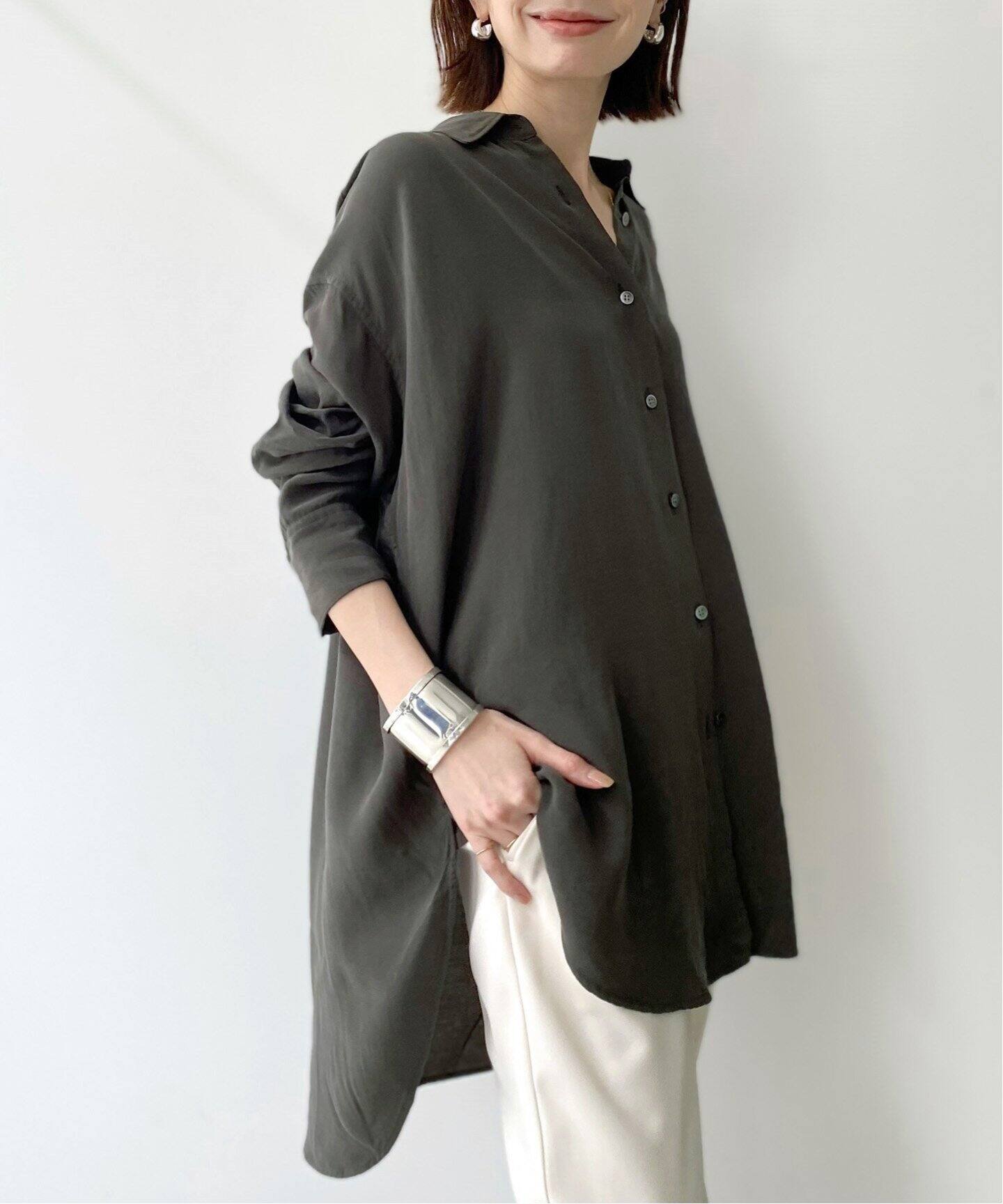 Col Pierrot /コル ピエロ】2Way Shirts（シャツ／ブラウス）｜L 