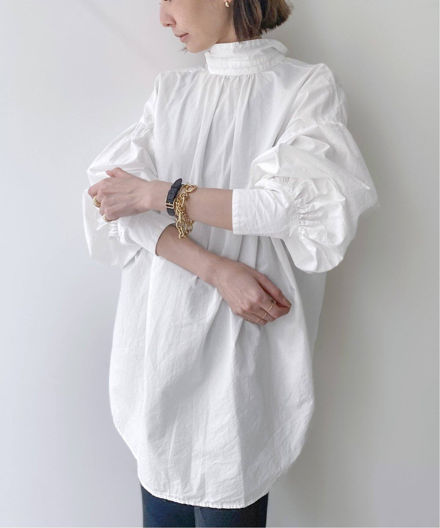 GOOD GRIEF!/グッドグリーフ】Gather Blouse（シャツ／ブラウス）｜L 