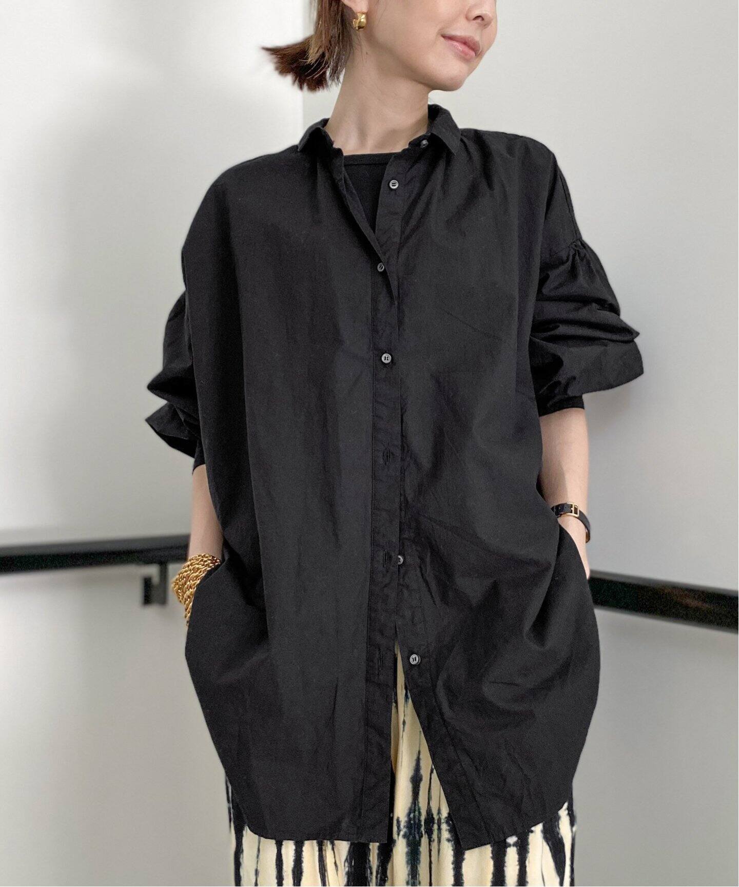 GOOD GRIEF!/グッドグリーフ】Gather Blouse(BK)（シャツ／ブラウス 