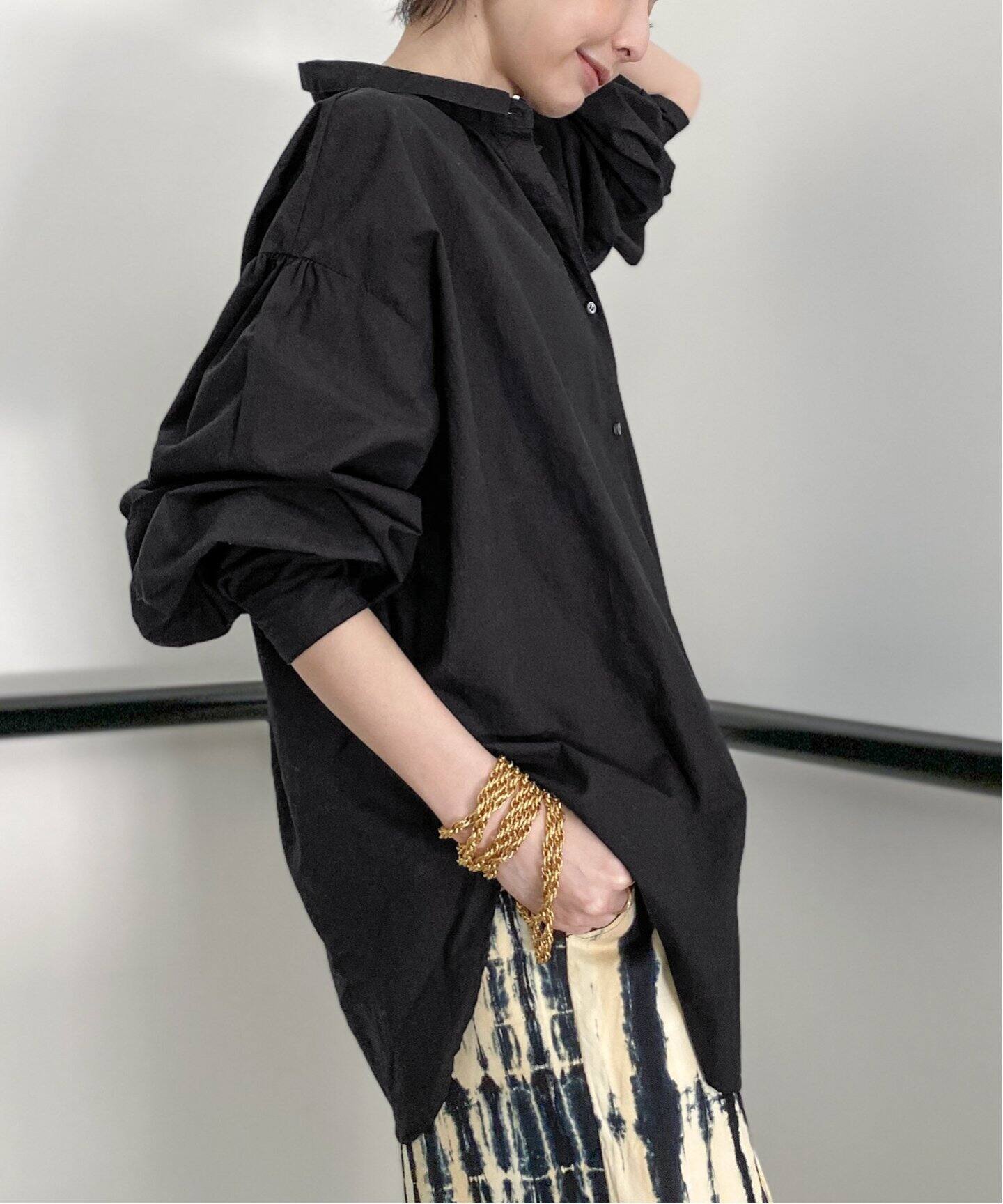 GOOD GRIEF!/グッドグリーフ】Gather Blouse(BK)（シャツ／ブラウス 