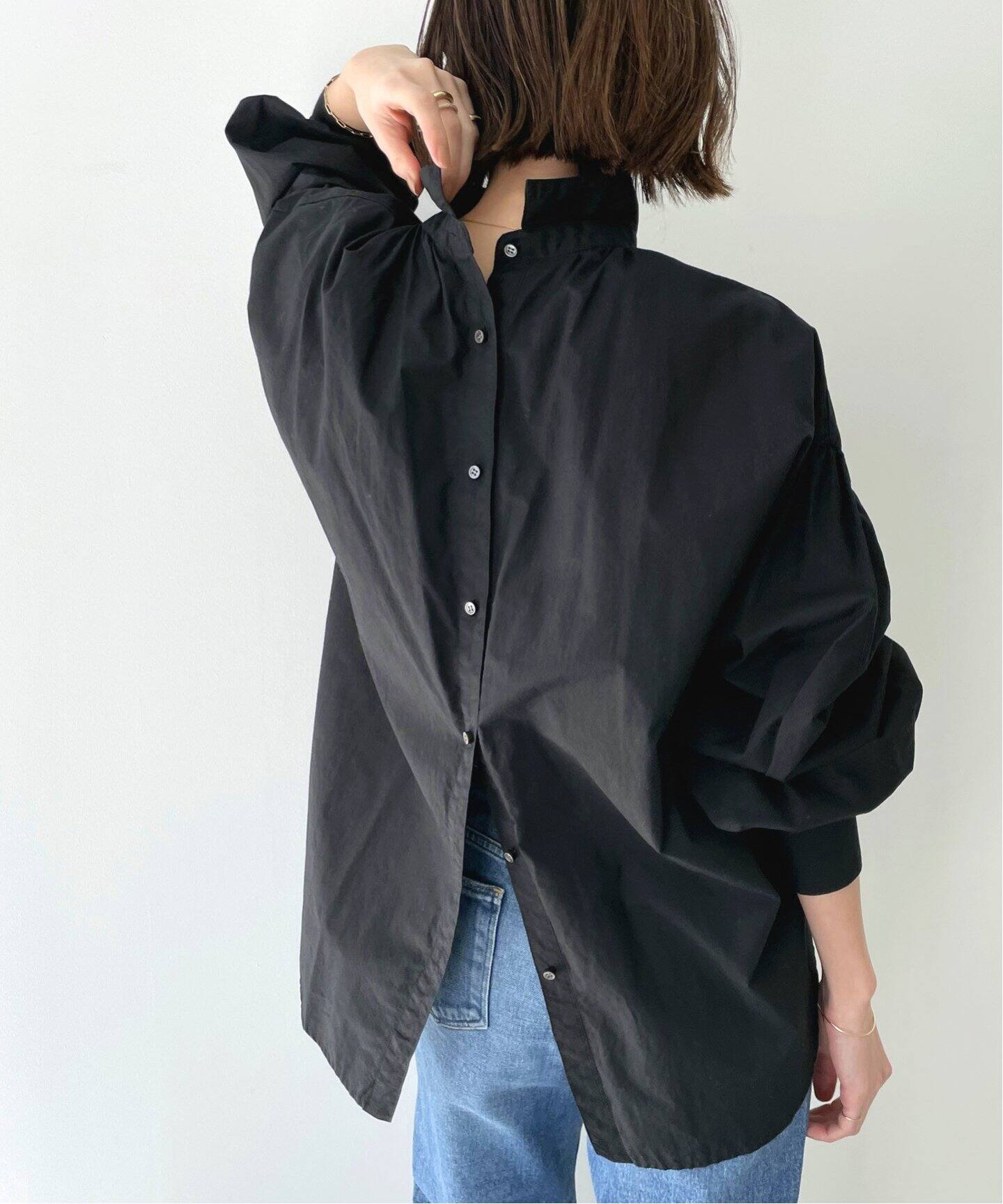 GOOD GRIEF!/グッドグリーフ】Gather Blouse(BK)（シャツ／ブラウス 