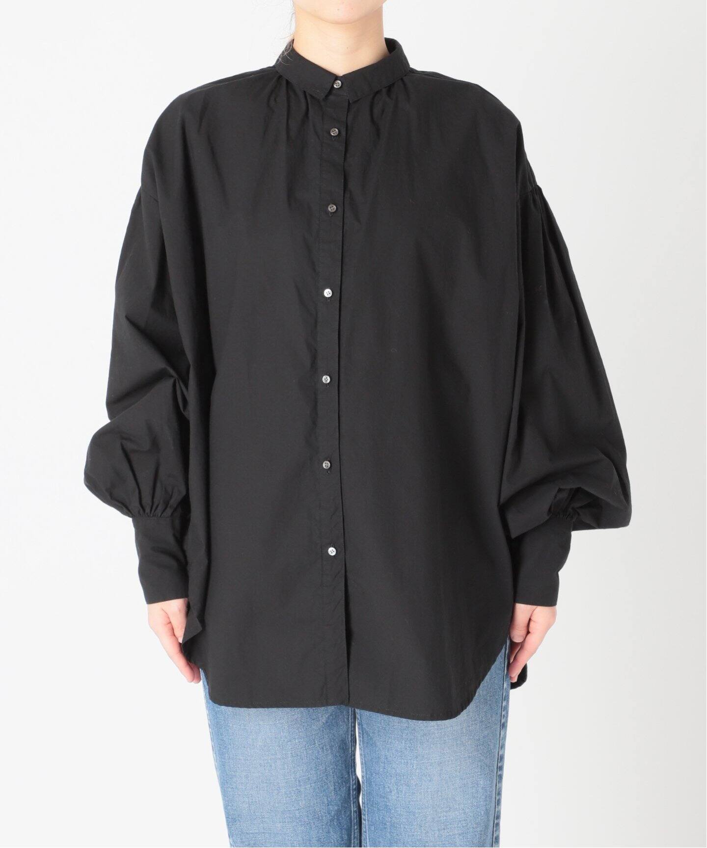 GOOD GRIEF!/グッドグリーフ】Gather Blouse(BK)（シャツ／ブラウス 