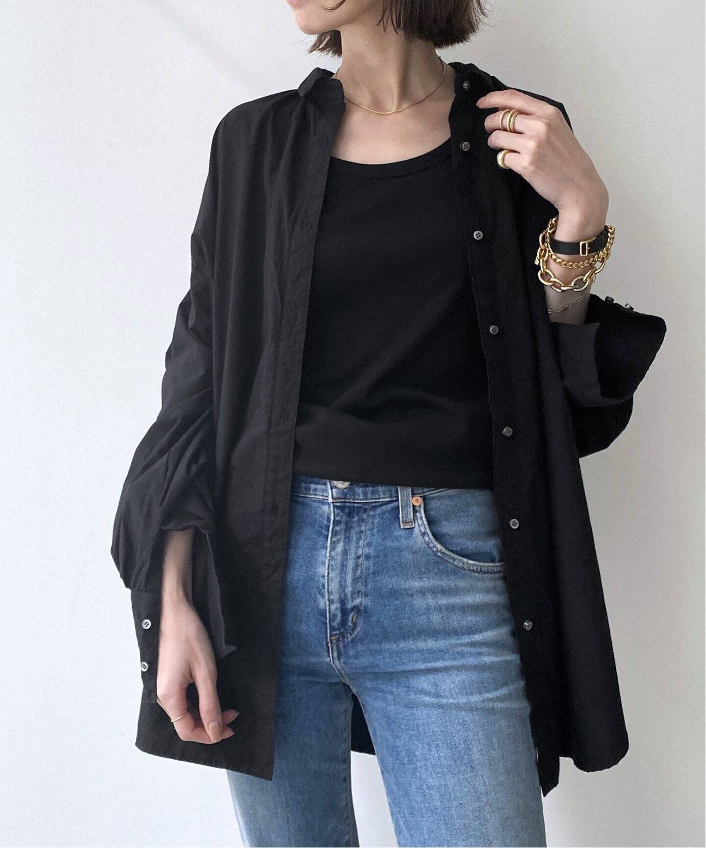 GOOD GRIEF!/グッドグリーフ】Gather Blouse(BK)（シャツ／ブラウス 