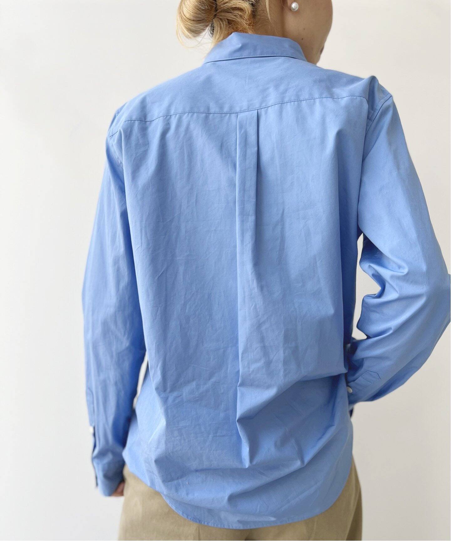THOMAS MASON Mini Collar Shirt(BLUE)（シャツ／ブラウス）｜L 